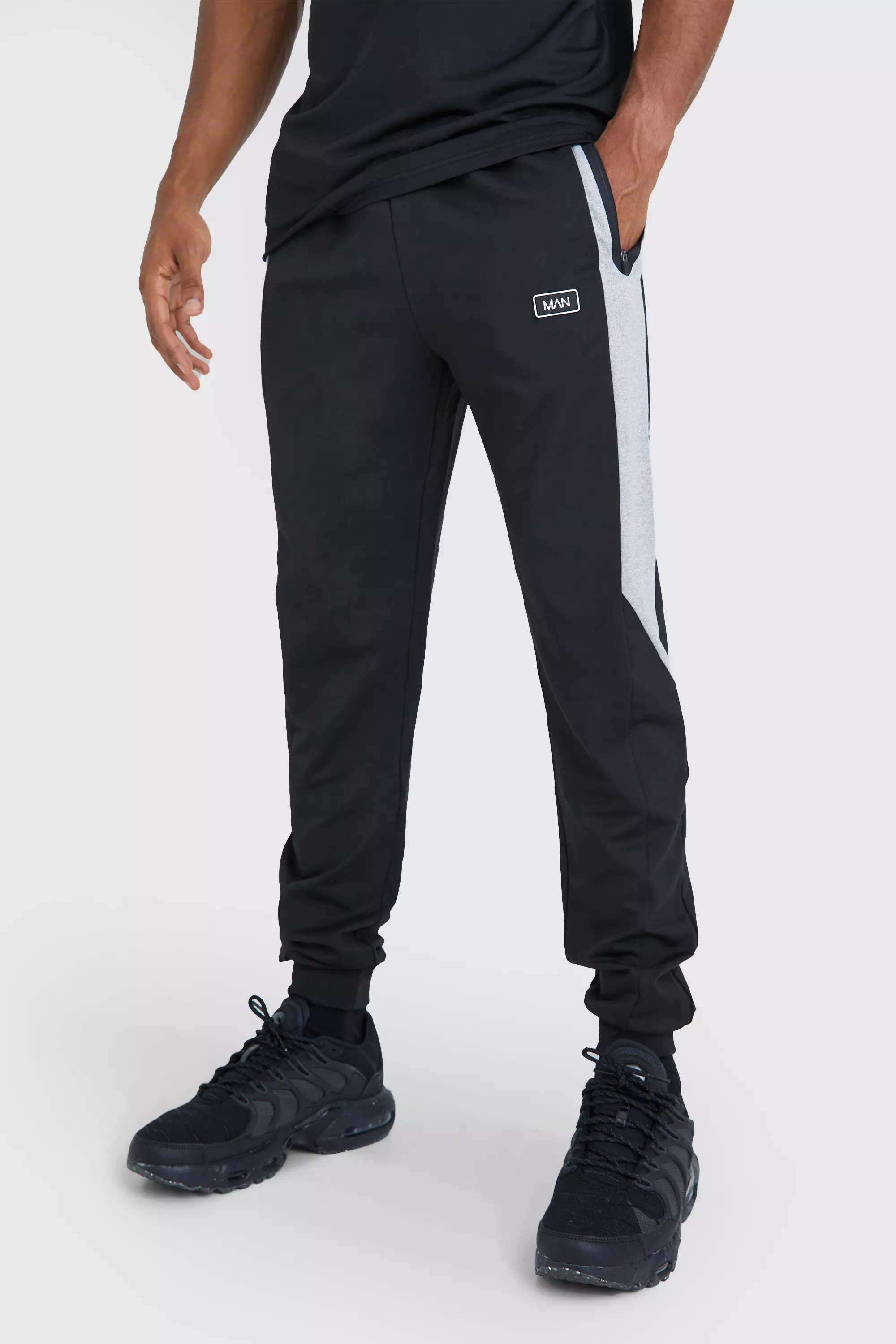 Black Man Active Panelled Sweatpants