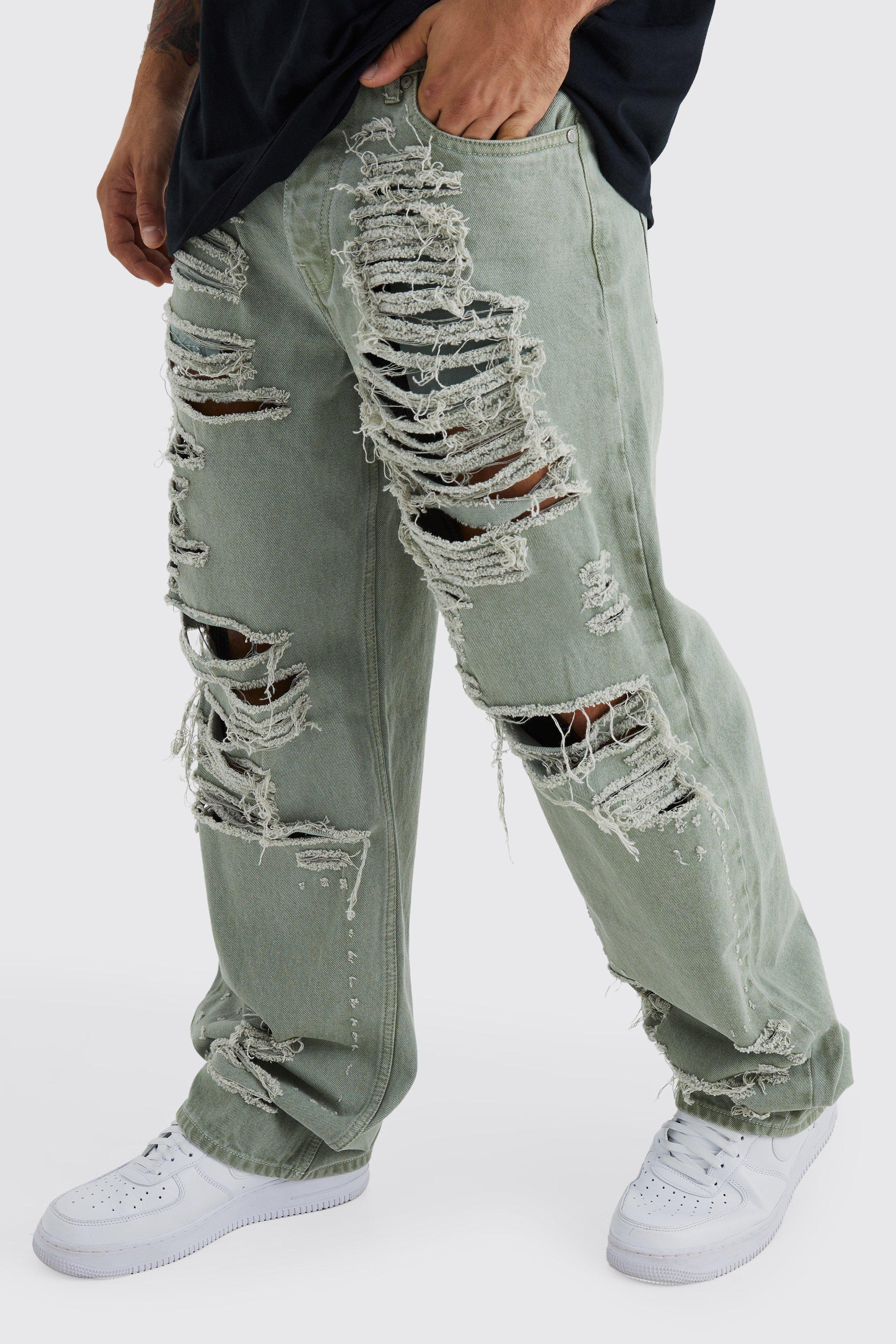 Baggy ripped hot sale jeans mens