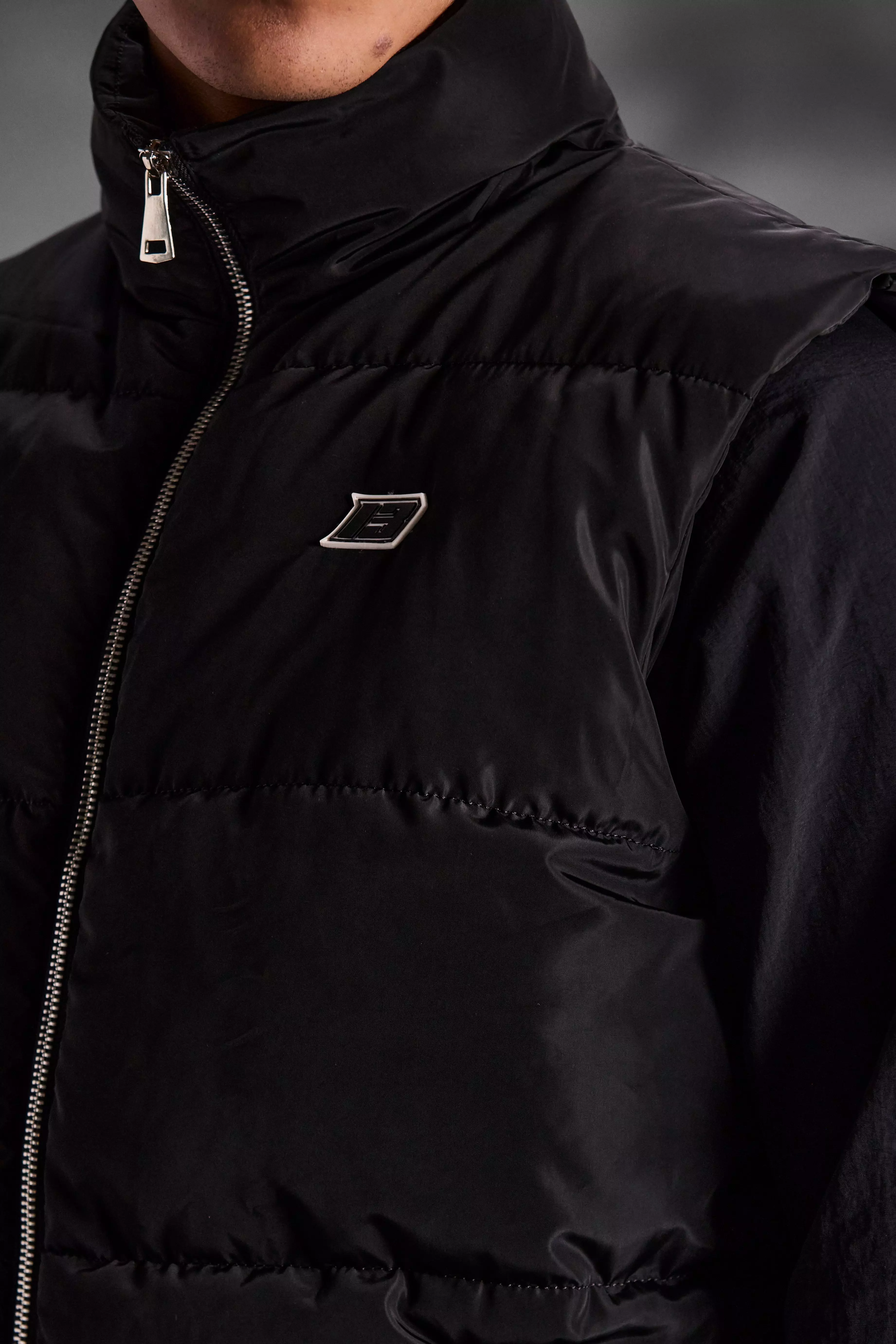 ArrDee Funnel Neck Quilted 13 Gilet | boohooMAN USA