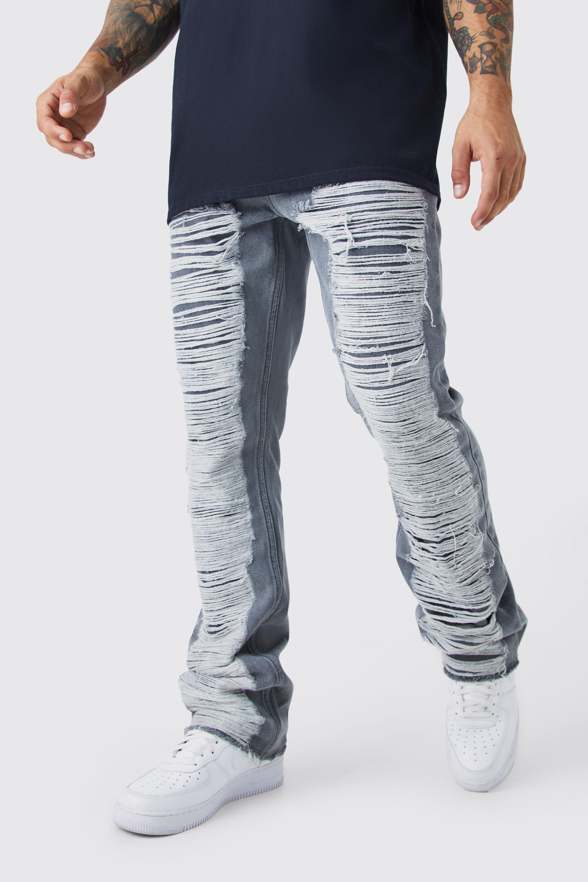 Skinny Extreme Distressed Flare Jeans