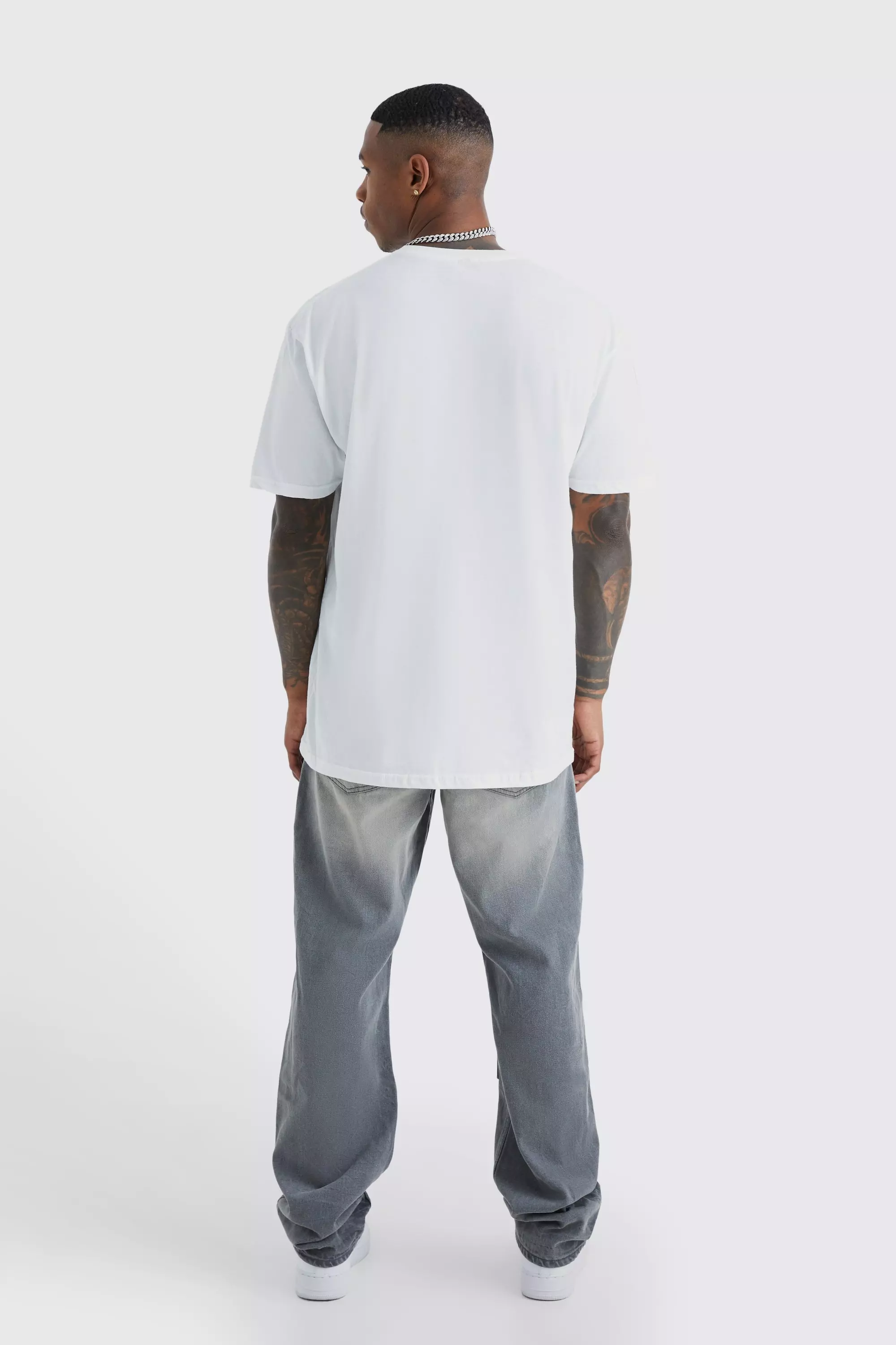Relaxed Rigid Dirty Wash Carpenter Jeans | boohooMAN USA