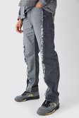 Mid grey Relaxed Rigid Spliced Frayed Edge Jeans