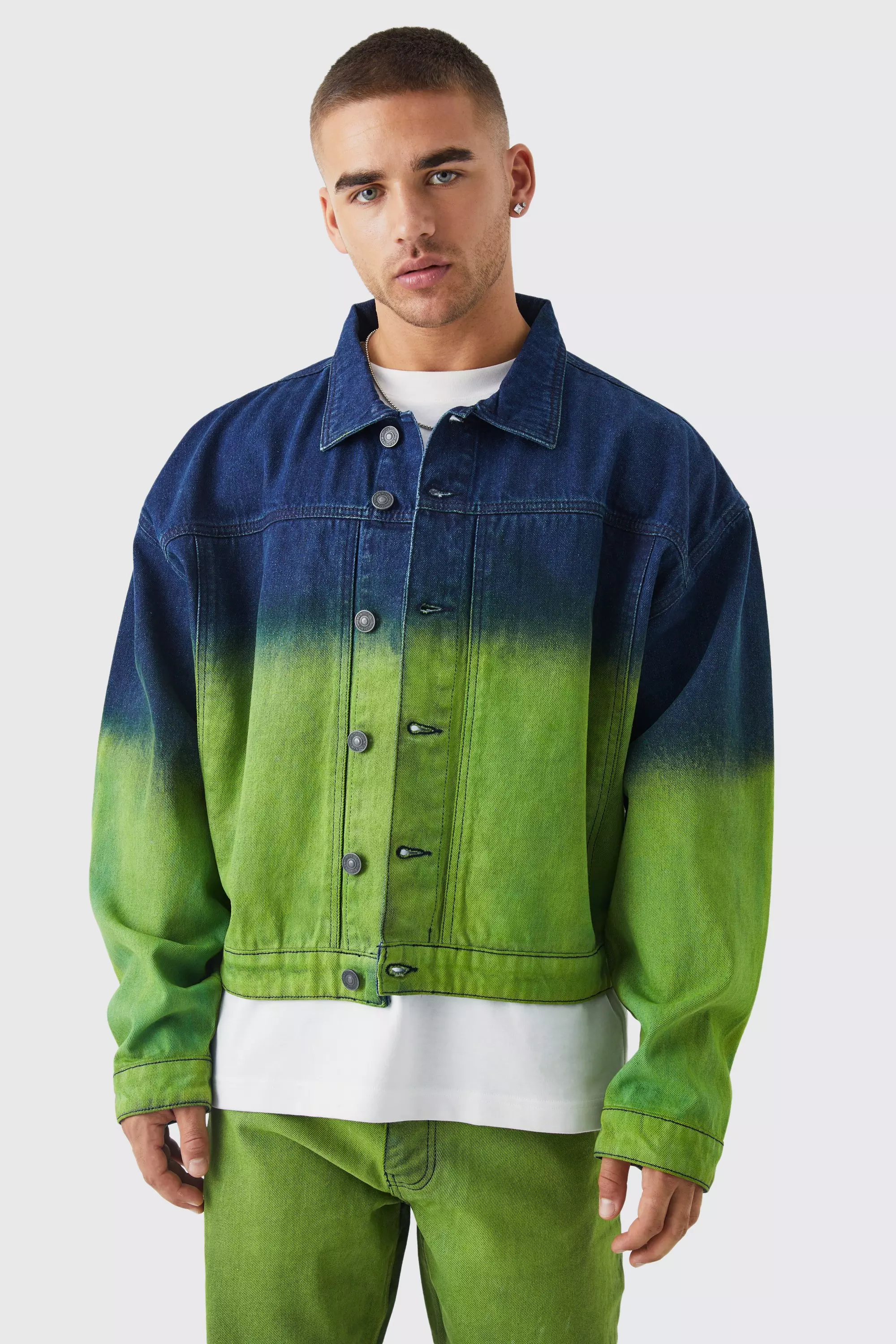 Boxy Denim Jacket and Jeans boohooMAN USA