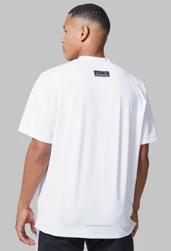 White Man Active Oversized Performance T-shirt