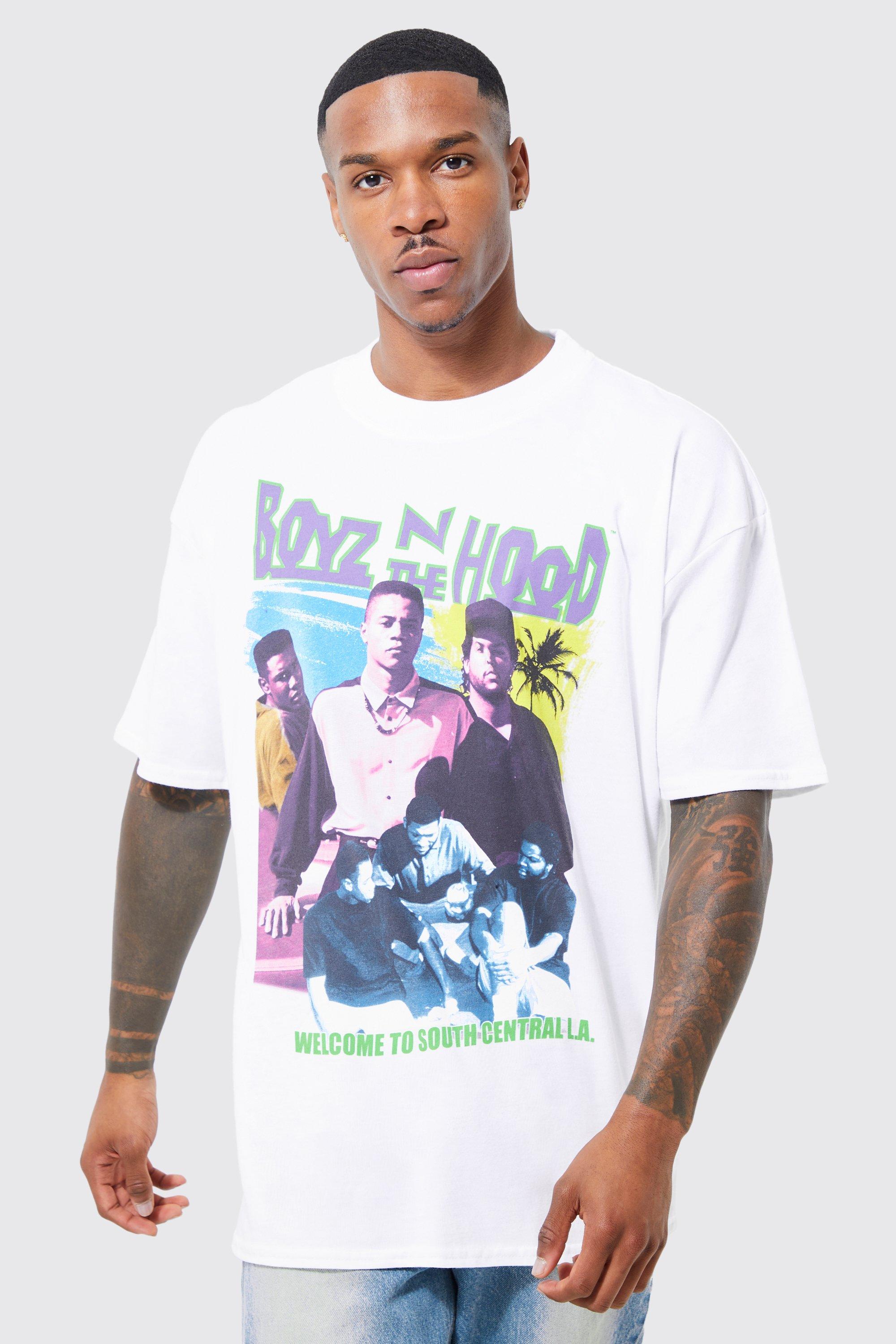 boohooMAN Oversized Miami Vice License T-Shirt - White - Size L