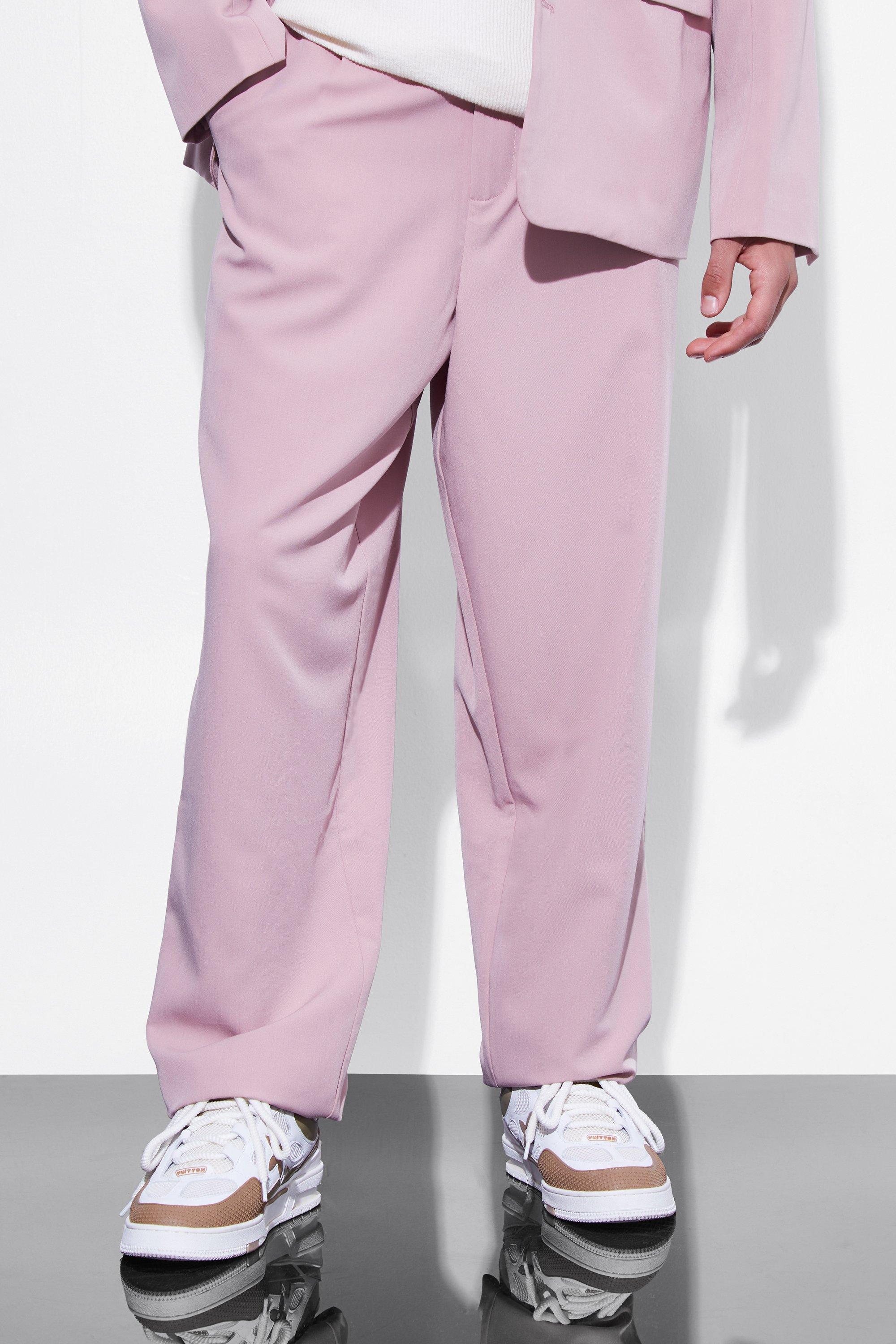 Mauve Fixed Waist Relaxed Leg Pants