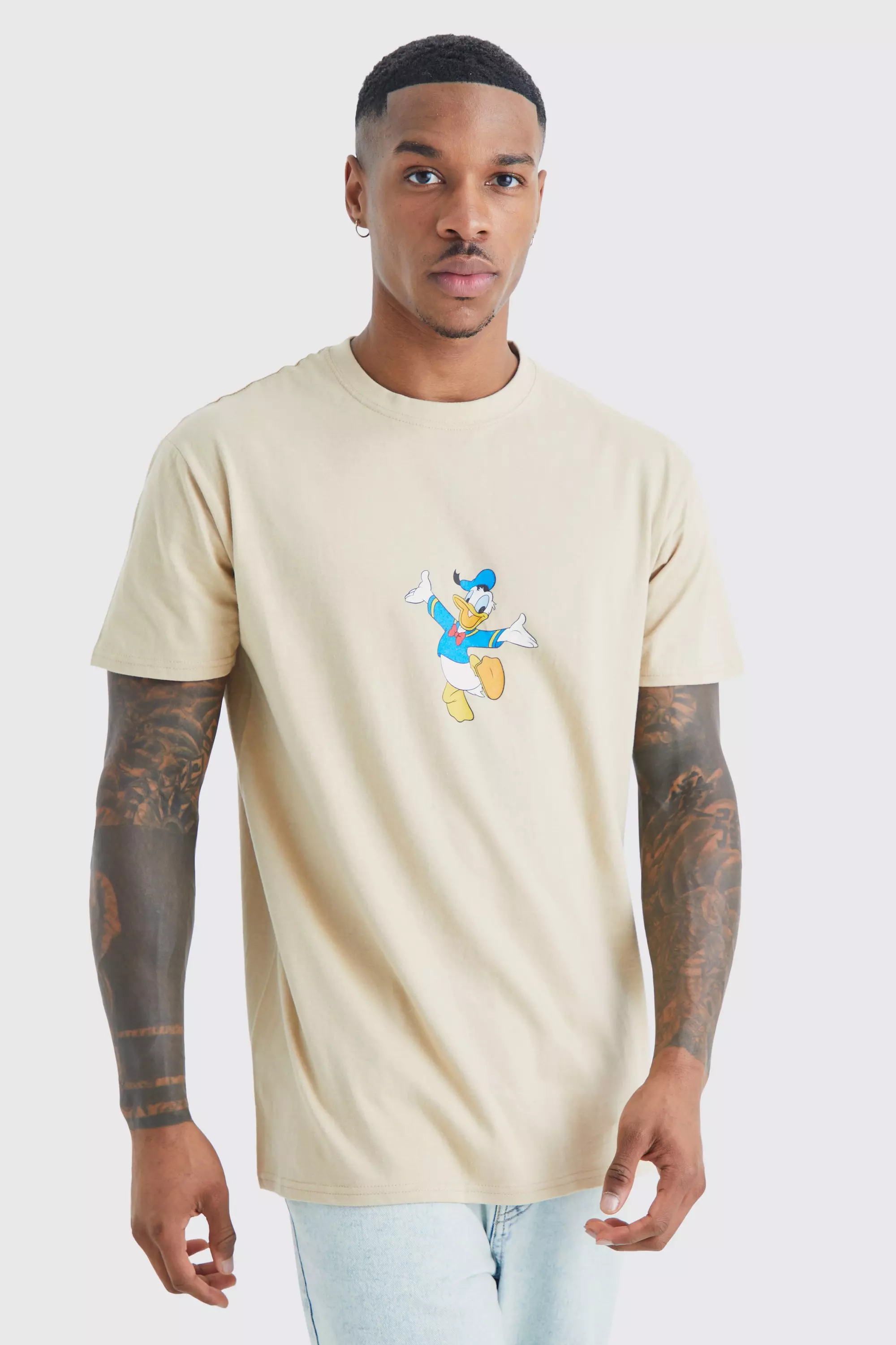 Oversized Donald Duck License T-shirt Ecru