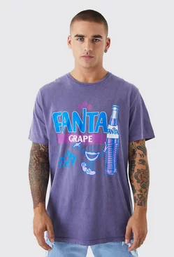 Oversized Fanta Overdye License T-shirt Purple