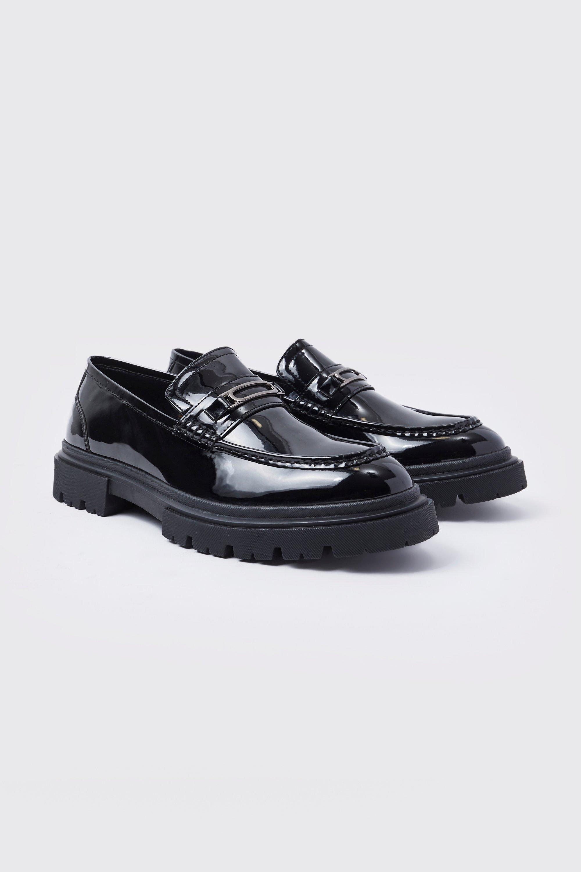 Chunky patent hot sale loafers