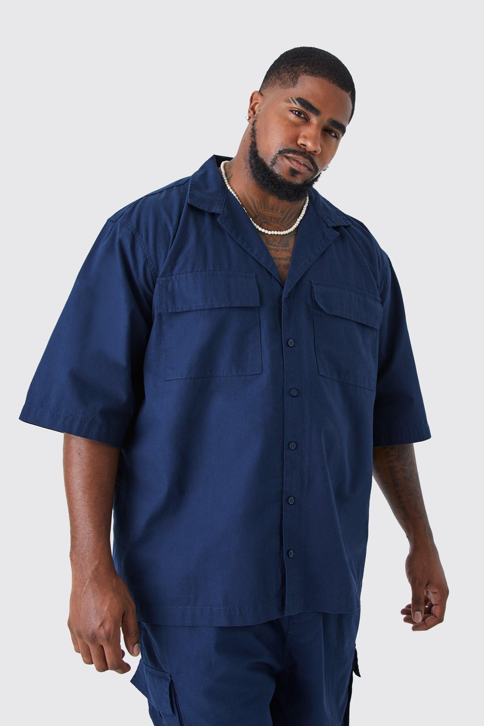 boohooMAN Men's Short Sleeve Denim Shirt