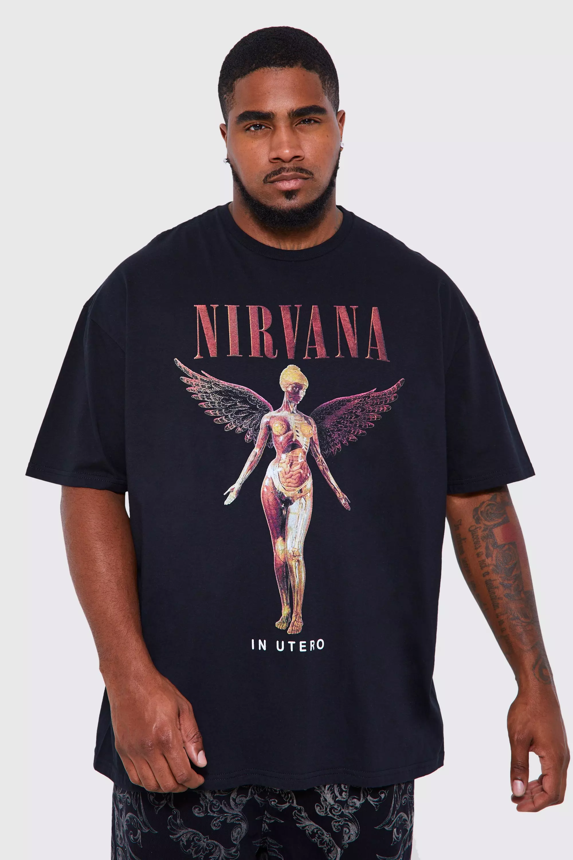 Plus Size Nirvana License T-shirt Black