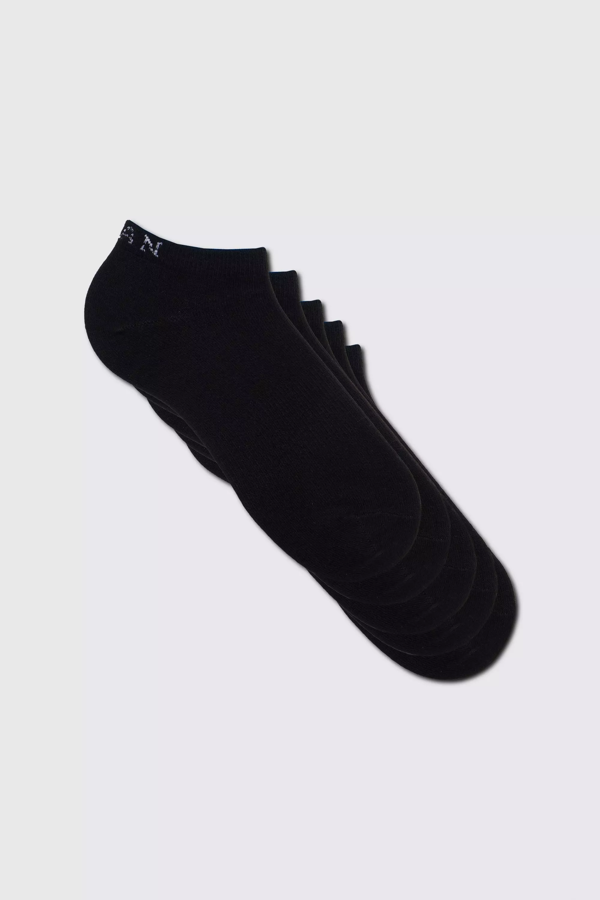 5 Pack Man Sneaker Socks Black
