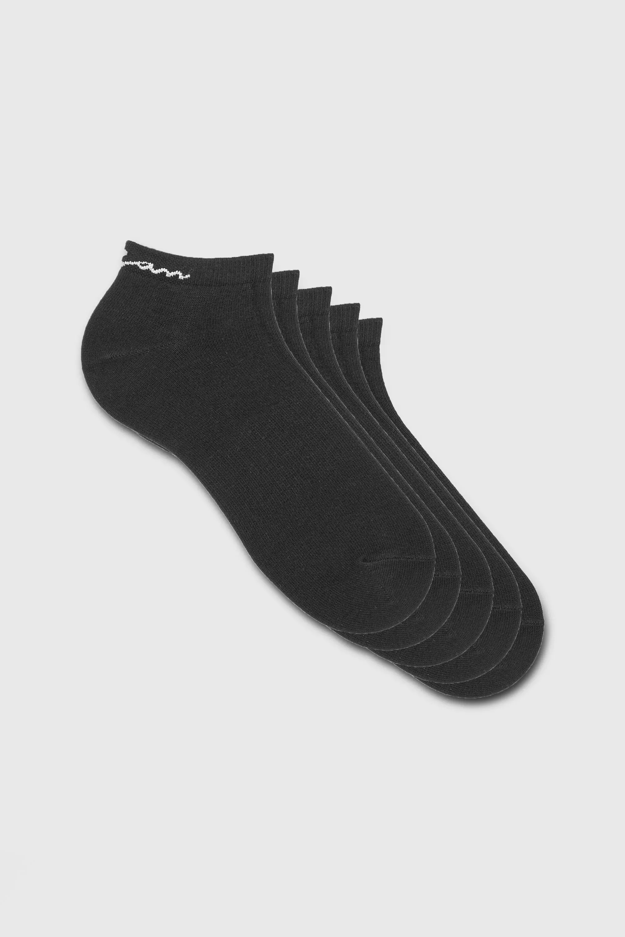 5 Pack Man Signature Sneaker Socks Black