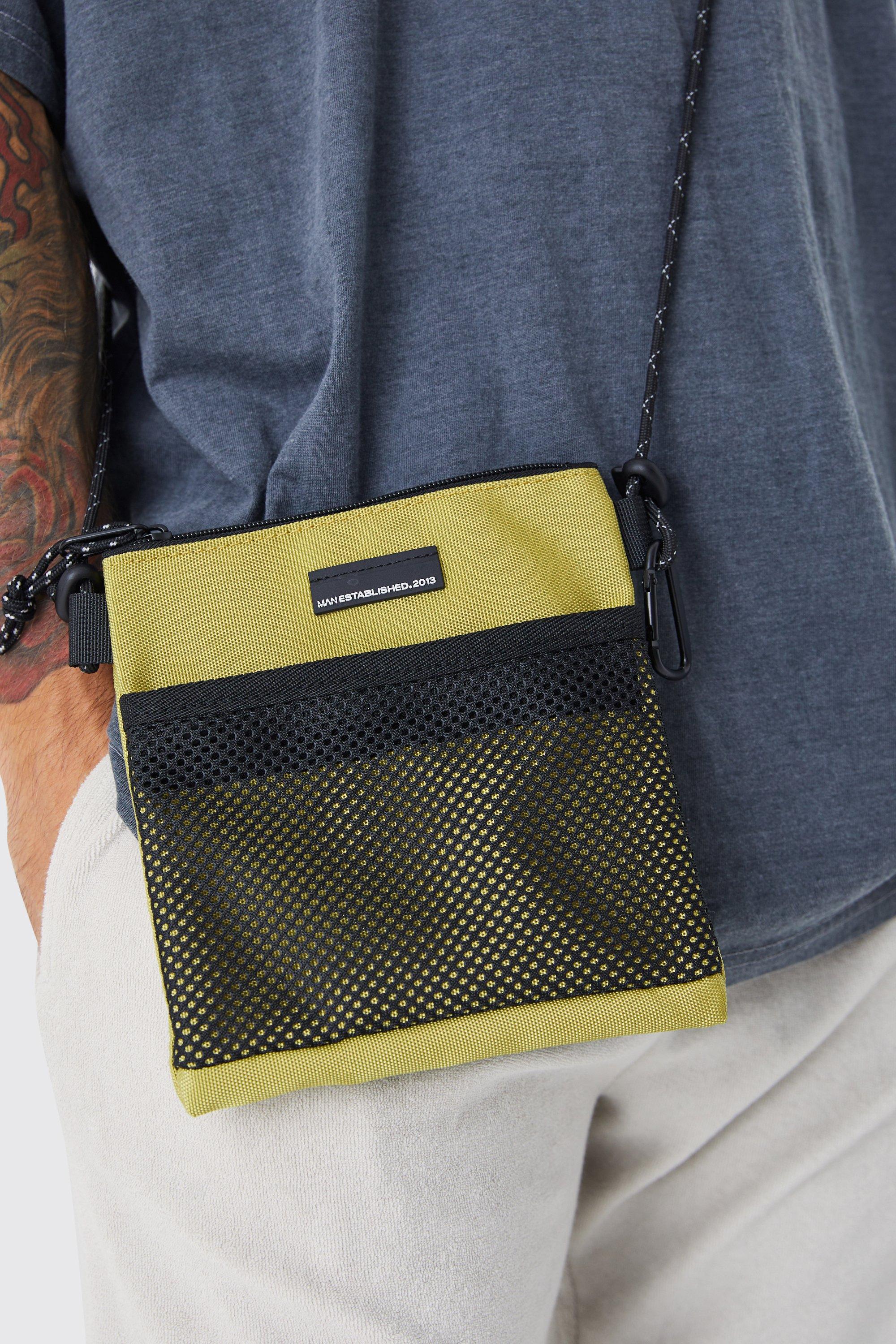 boohooMAN Mini Nylon Cross Body Bag