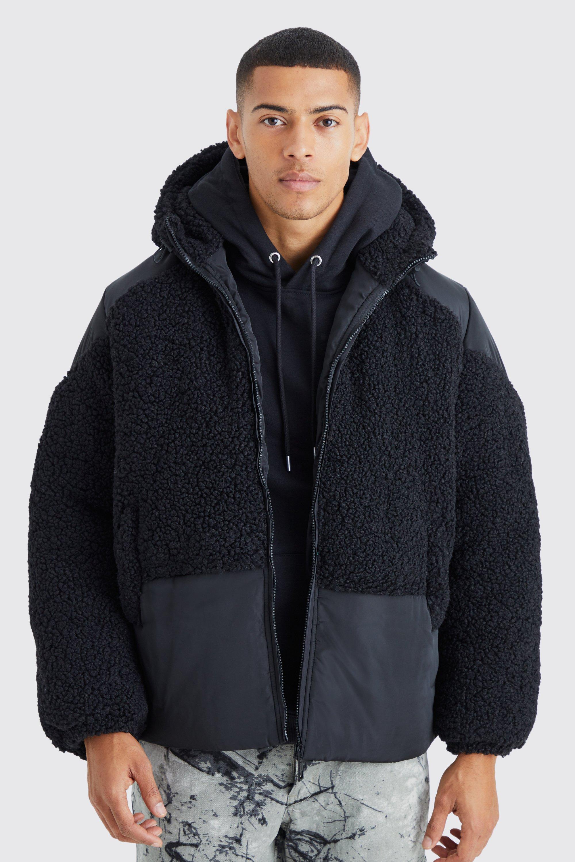 Borg puffer sale jacket mens