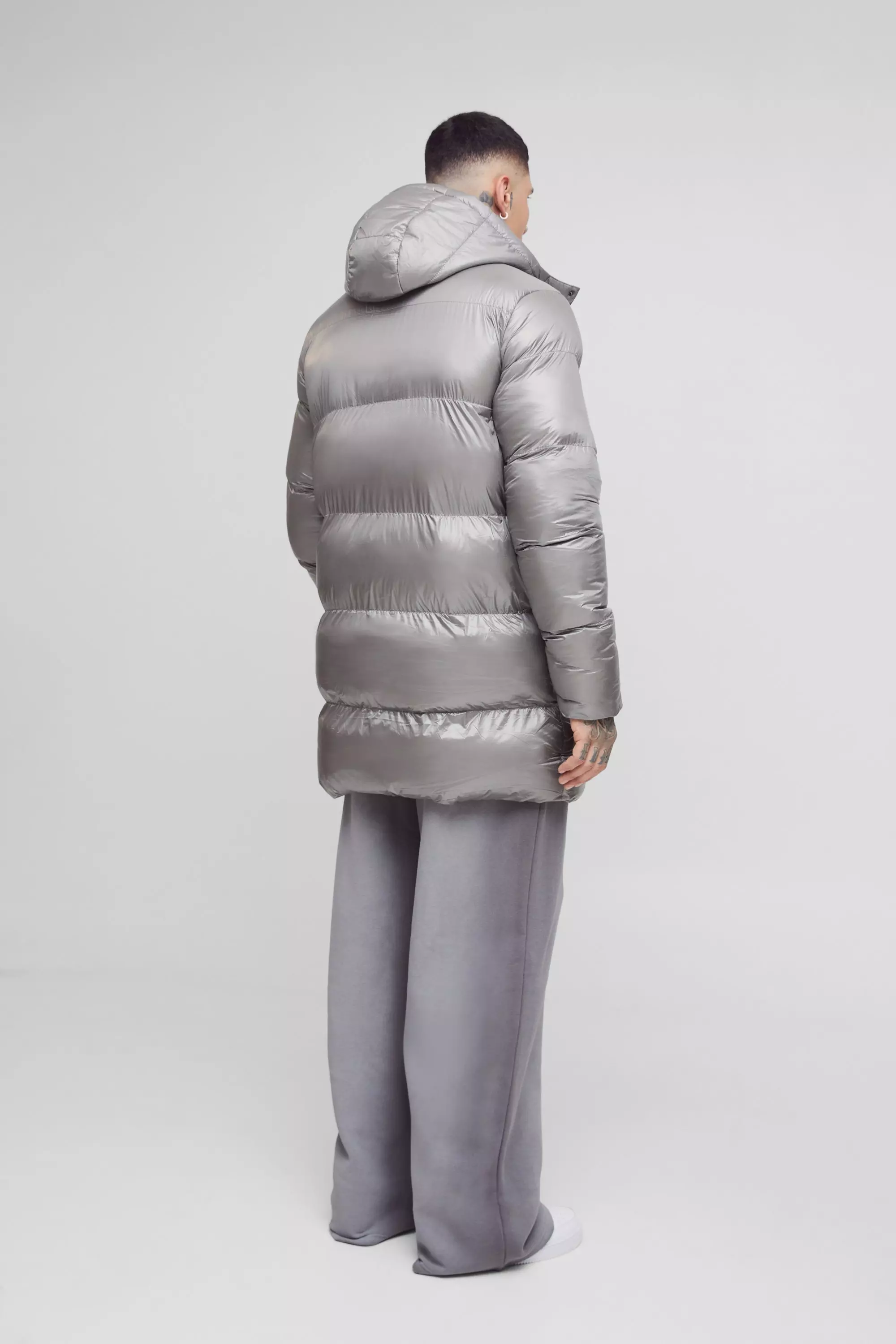 Tall - Doudoune mi-longue en nylon, Light grey autre image