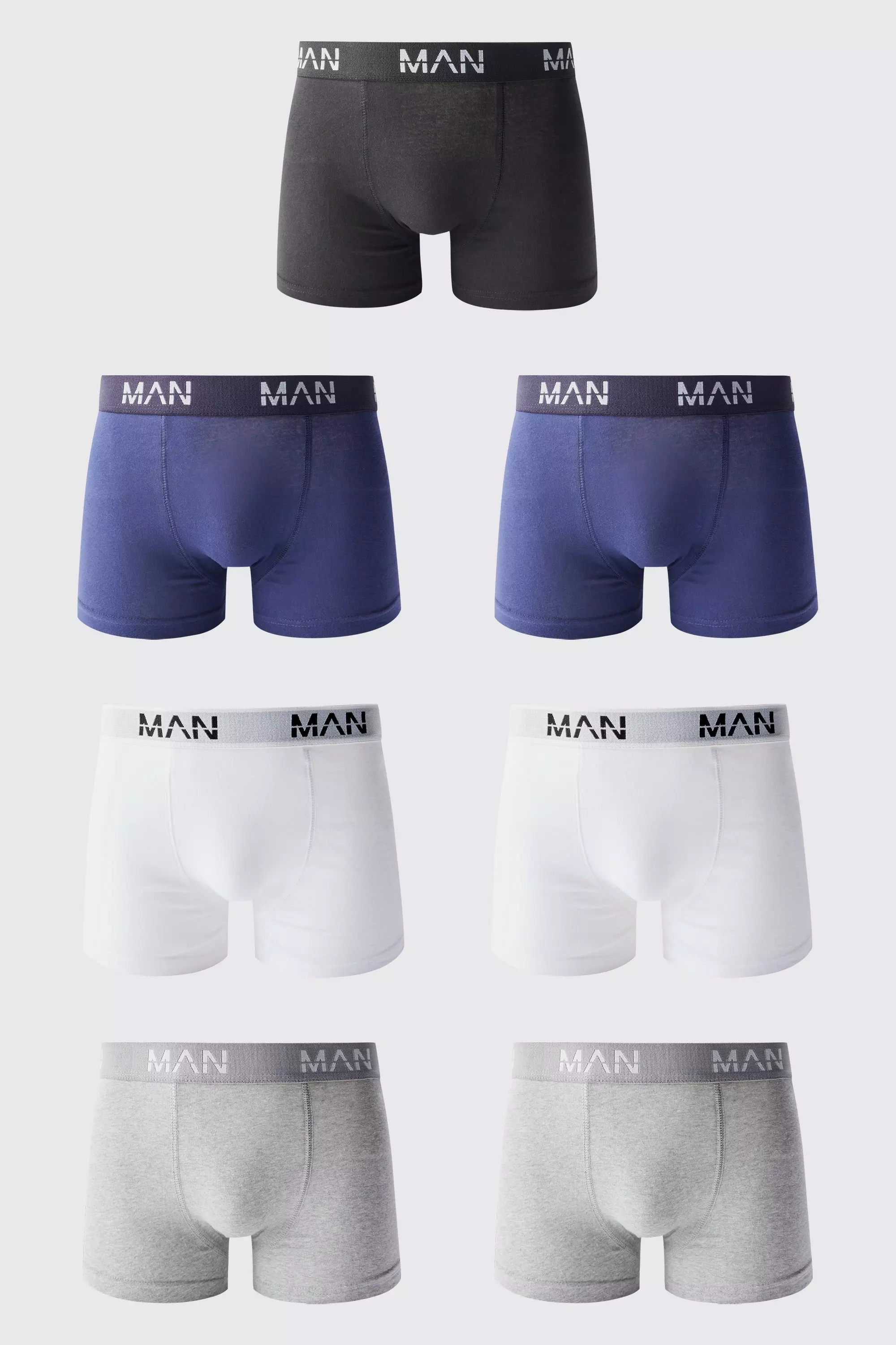 7 Pack Mixed Colour Man Trunks Multi