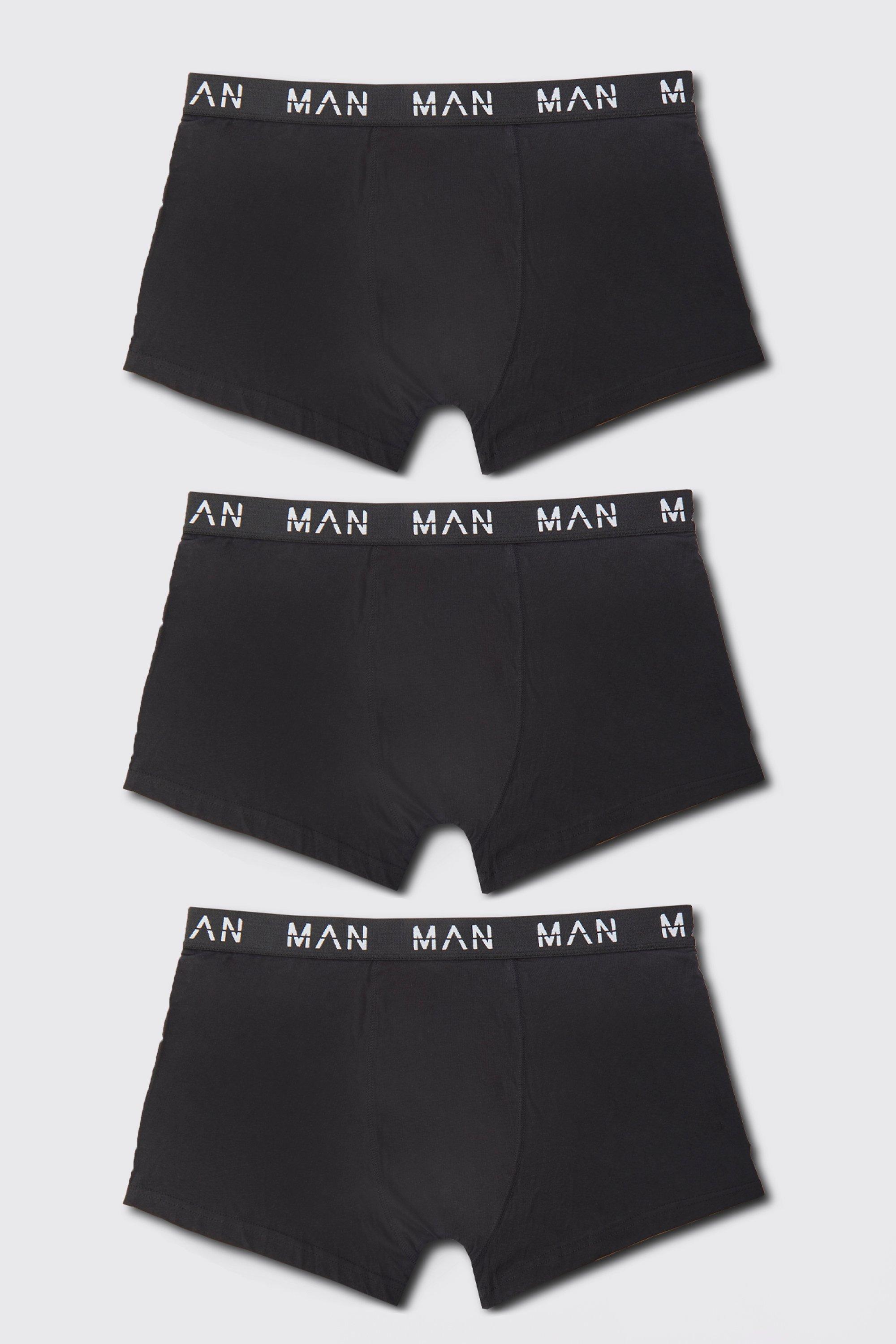 3-pack mid trunks - Black - Men