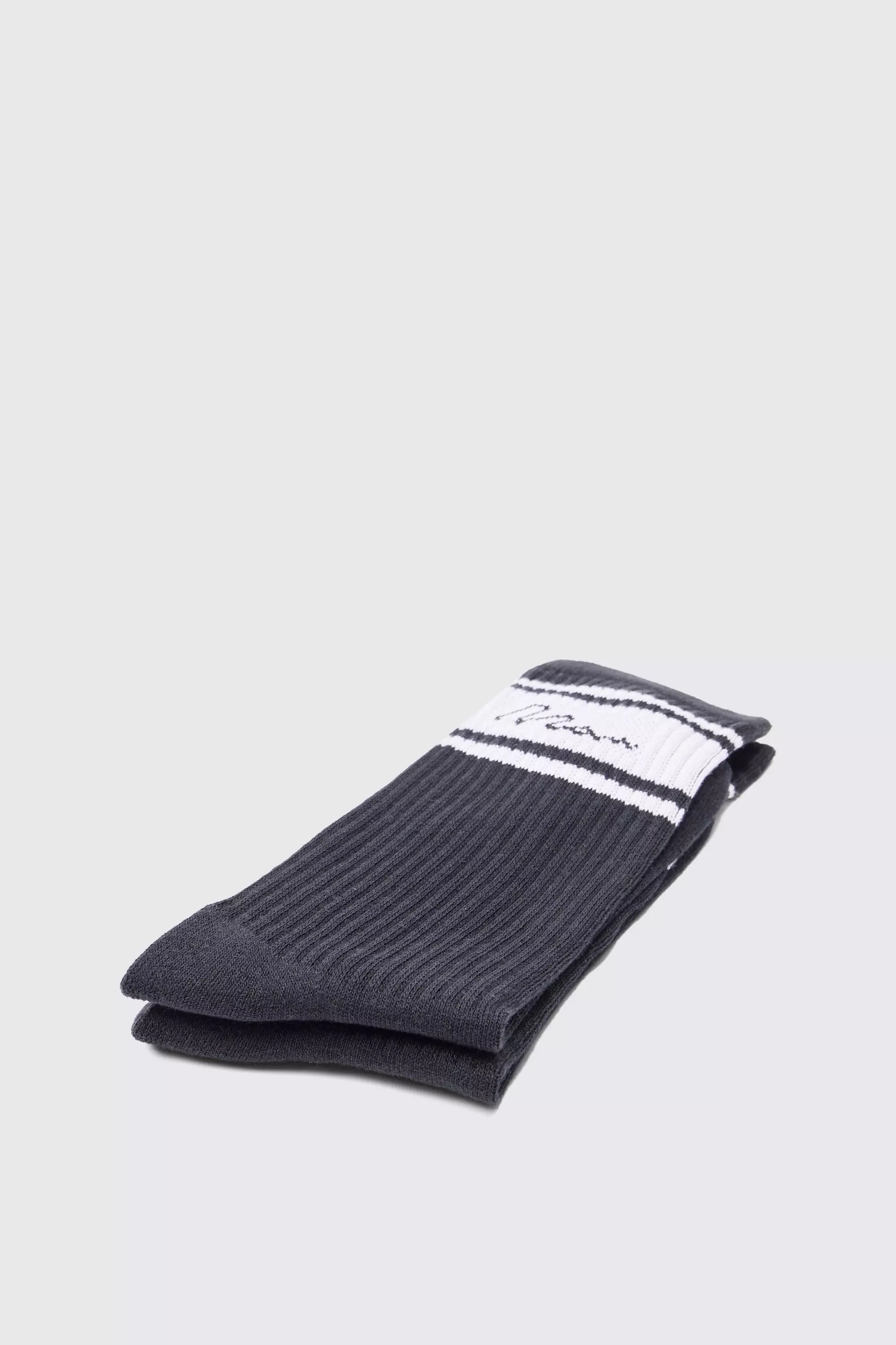 Black Man Signature Sports Stripe Socks alternative image