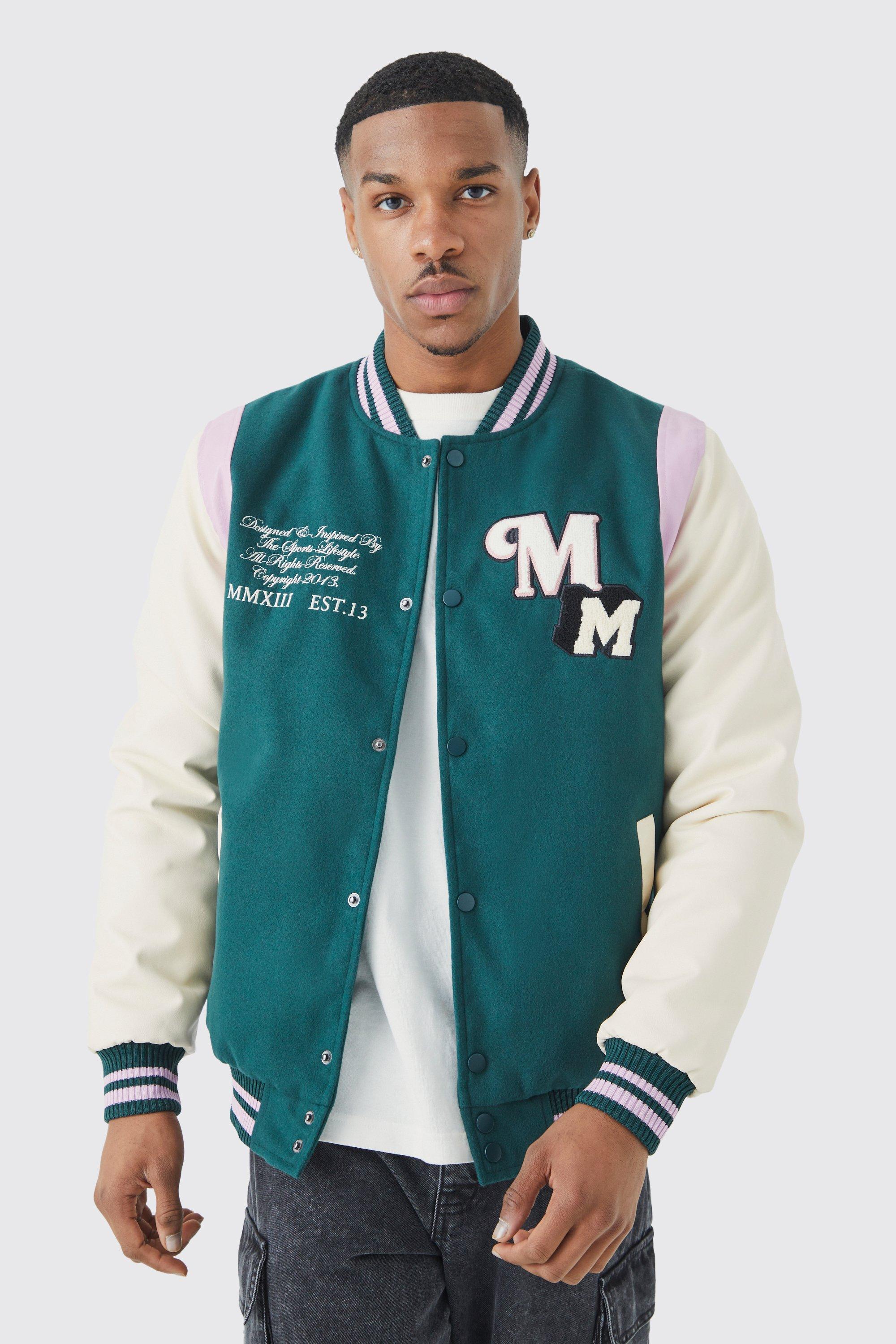 Melton & Pu M Badge Varsity Jacket