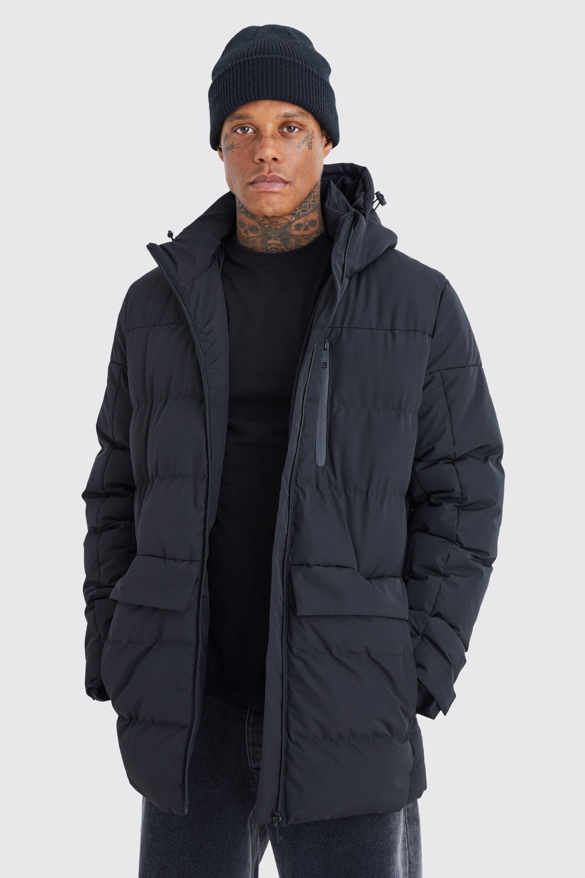 Boohooman longline best sale puffer jacket