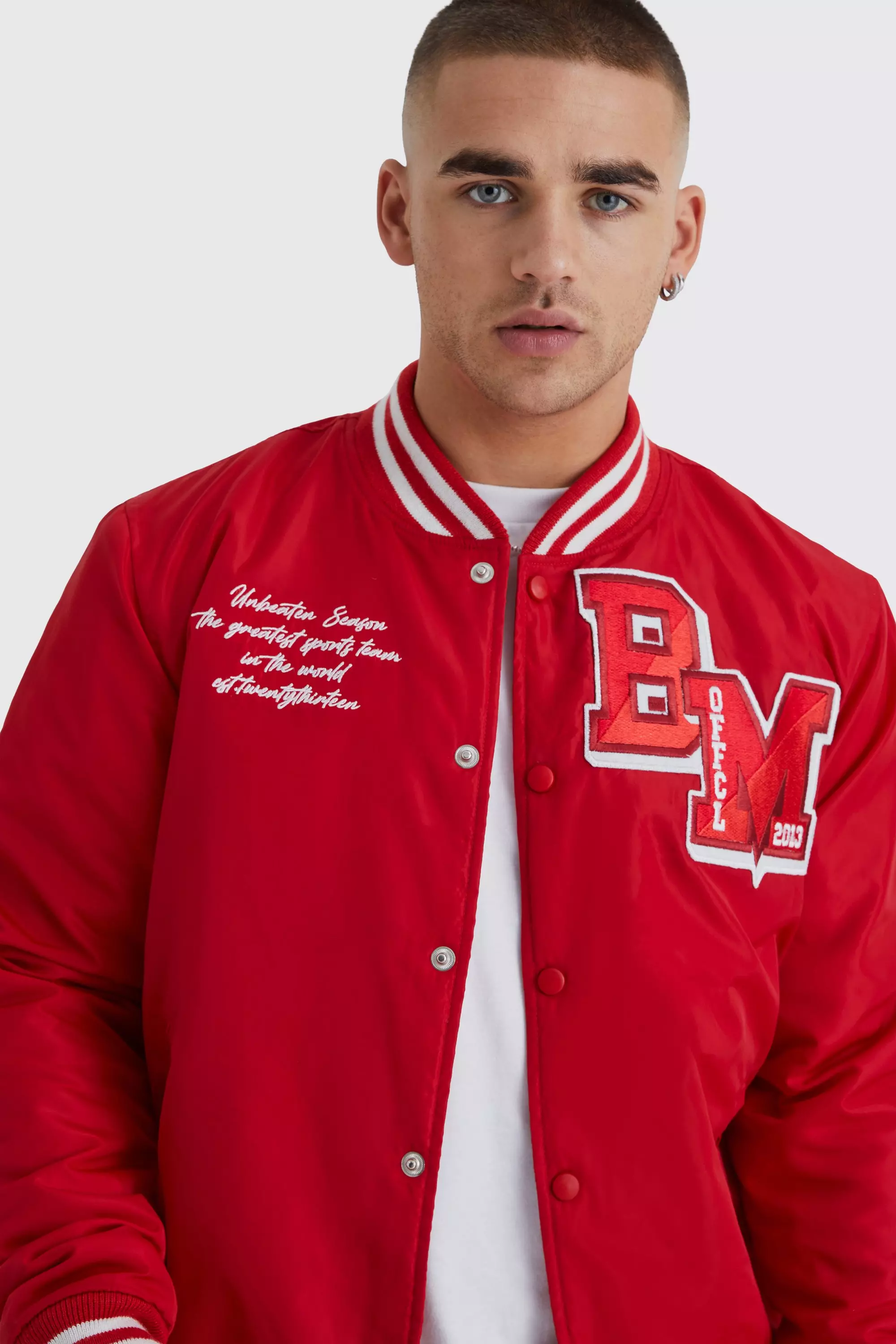 Nylon Varsity Jacket With Badges