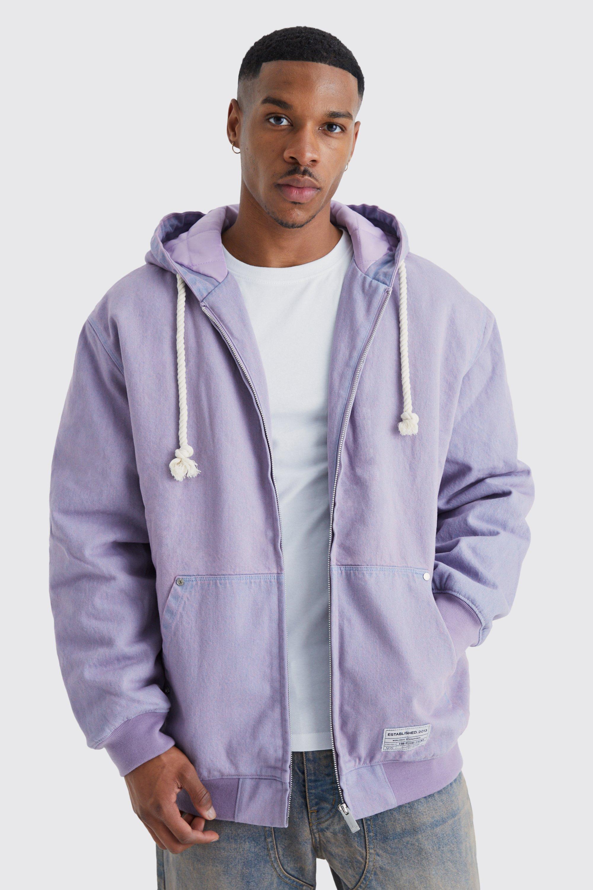 Lavender zip best sale up jacket