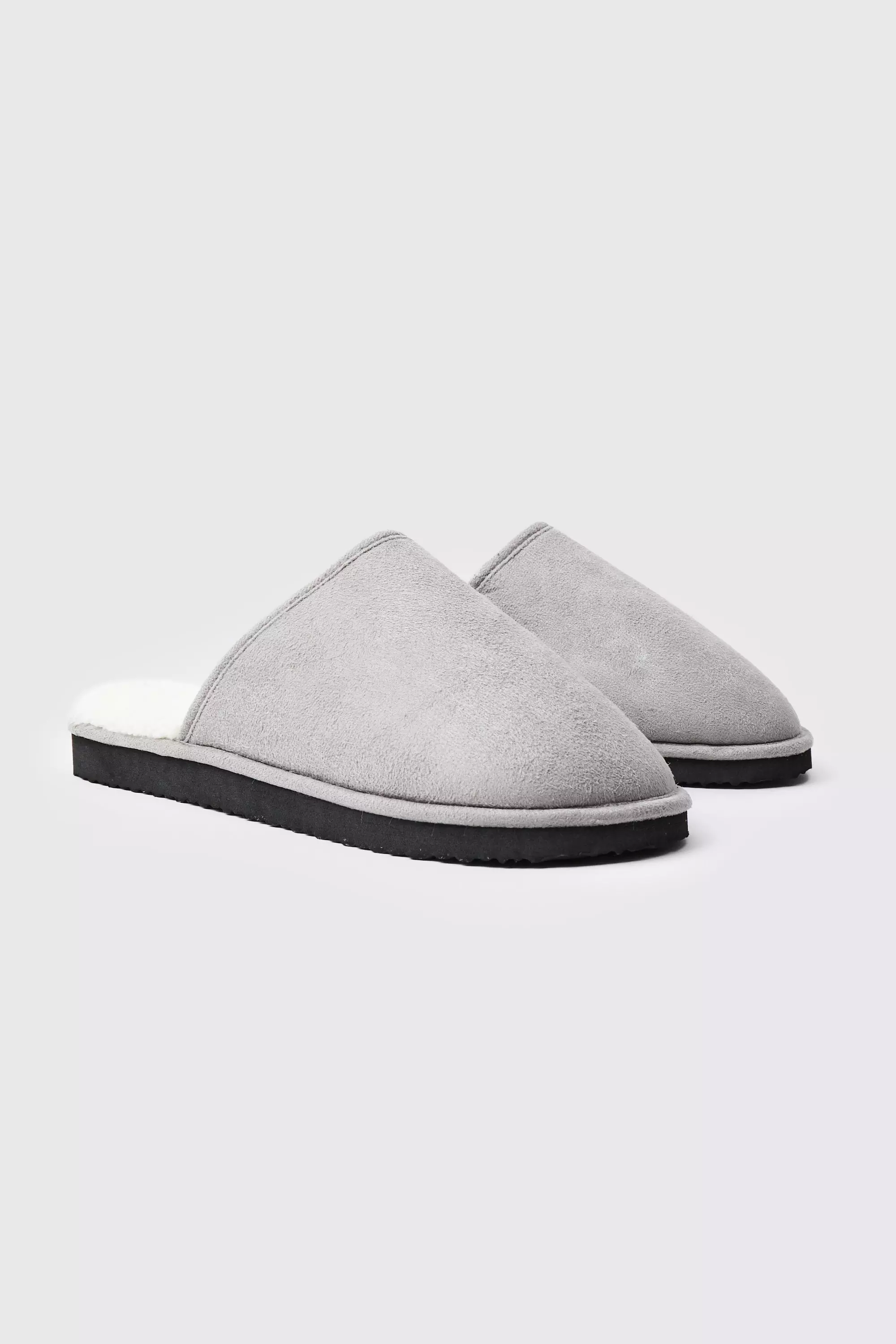 Sherpa Lined Slipper Grey marl