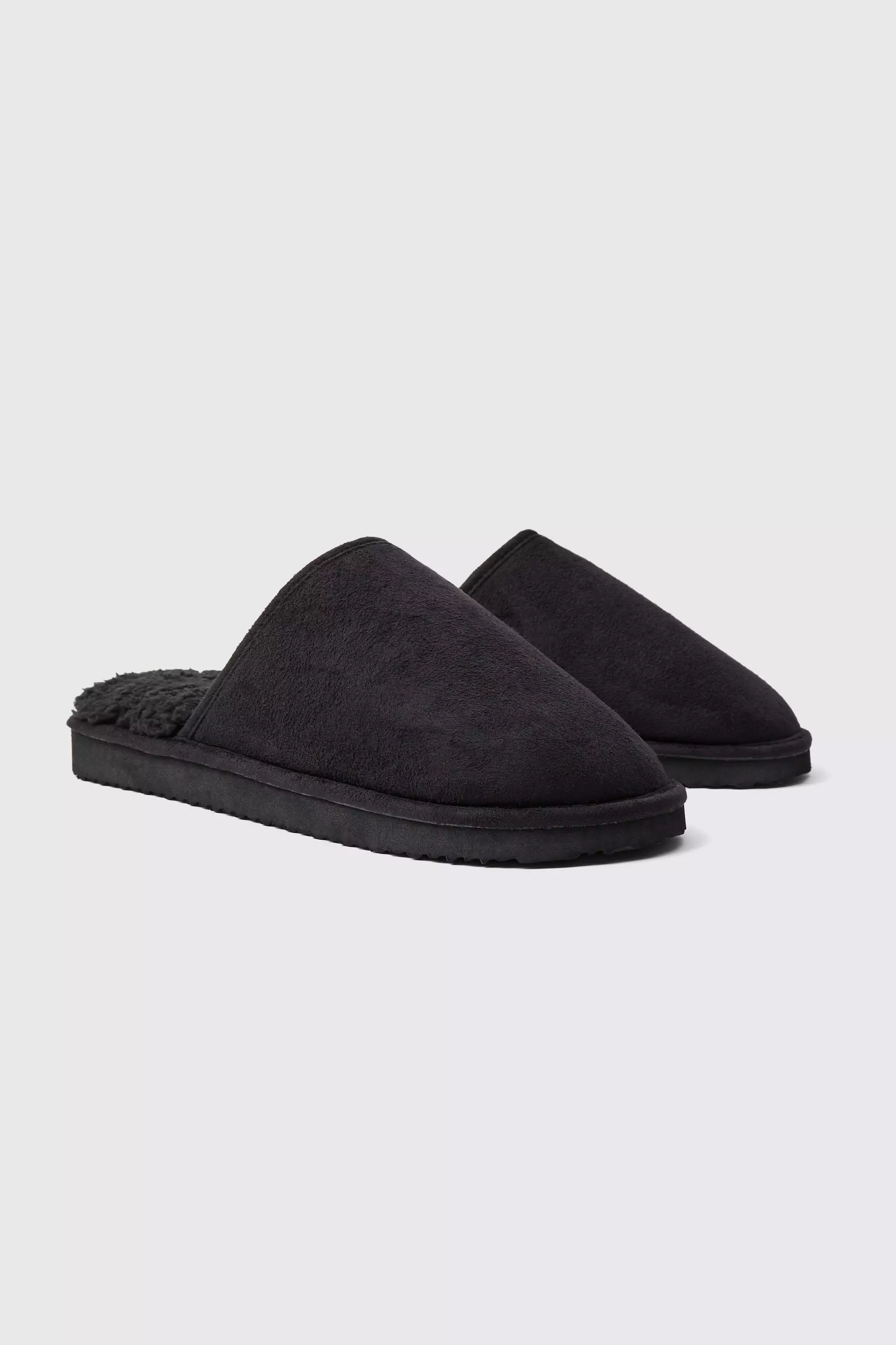 Sherpa Lined Slipper Black