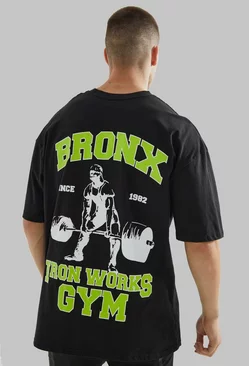 Black Tall Man Active Oversized Bronx T-shirt