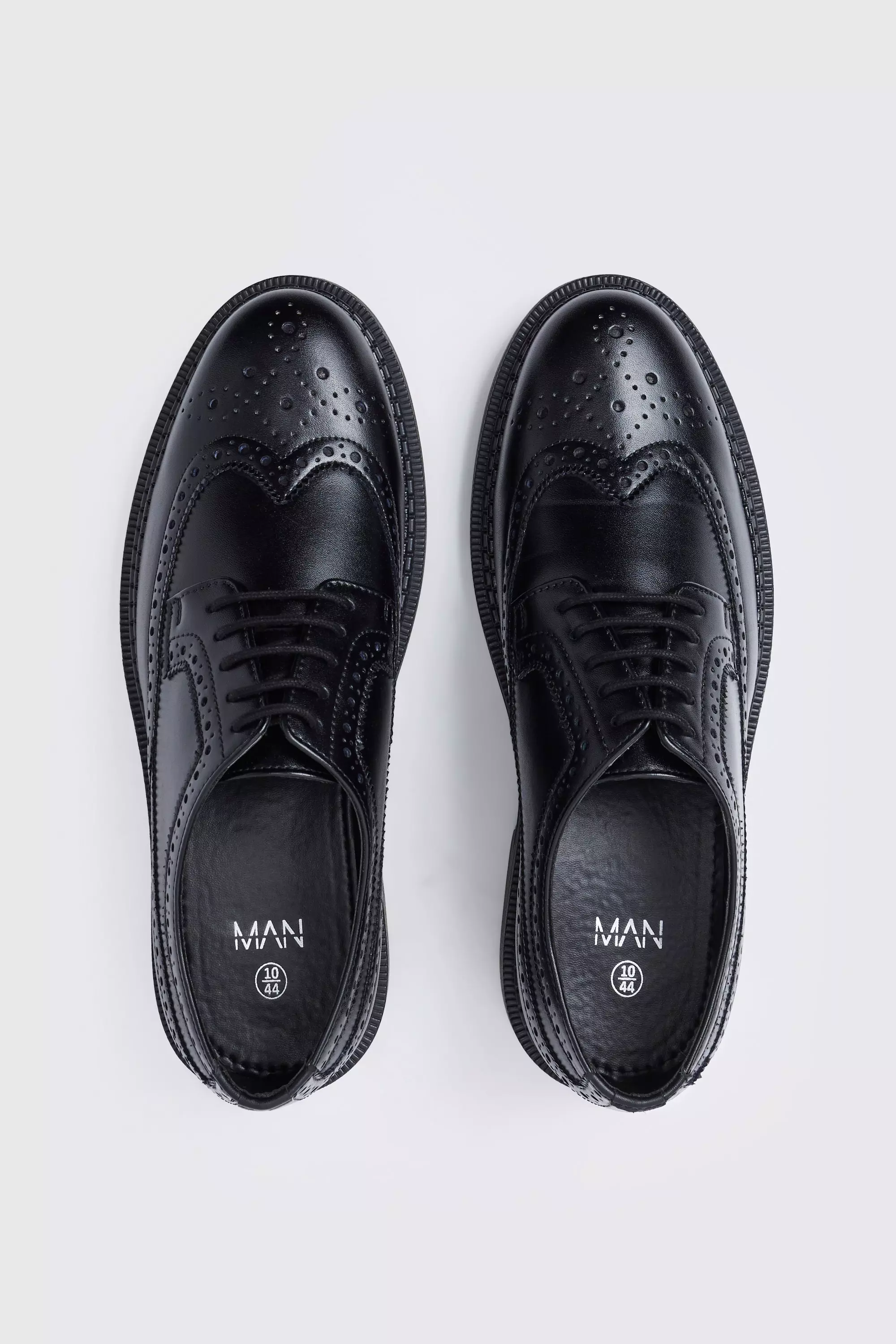 Black Classic Faux Leather Brogue alternative image
