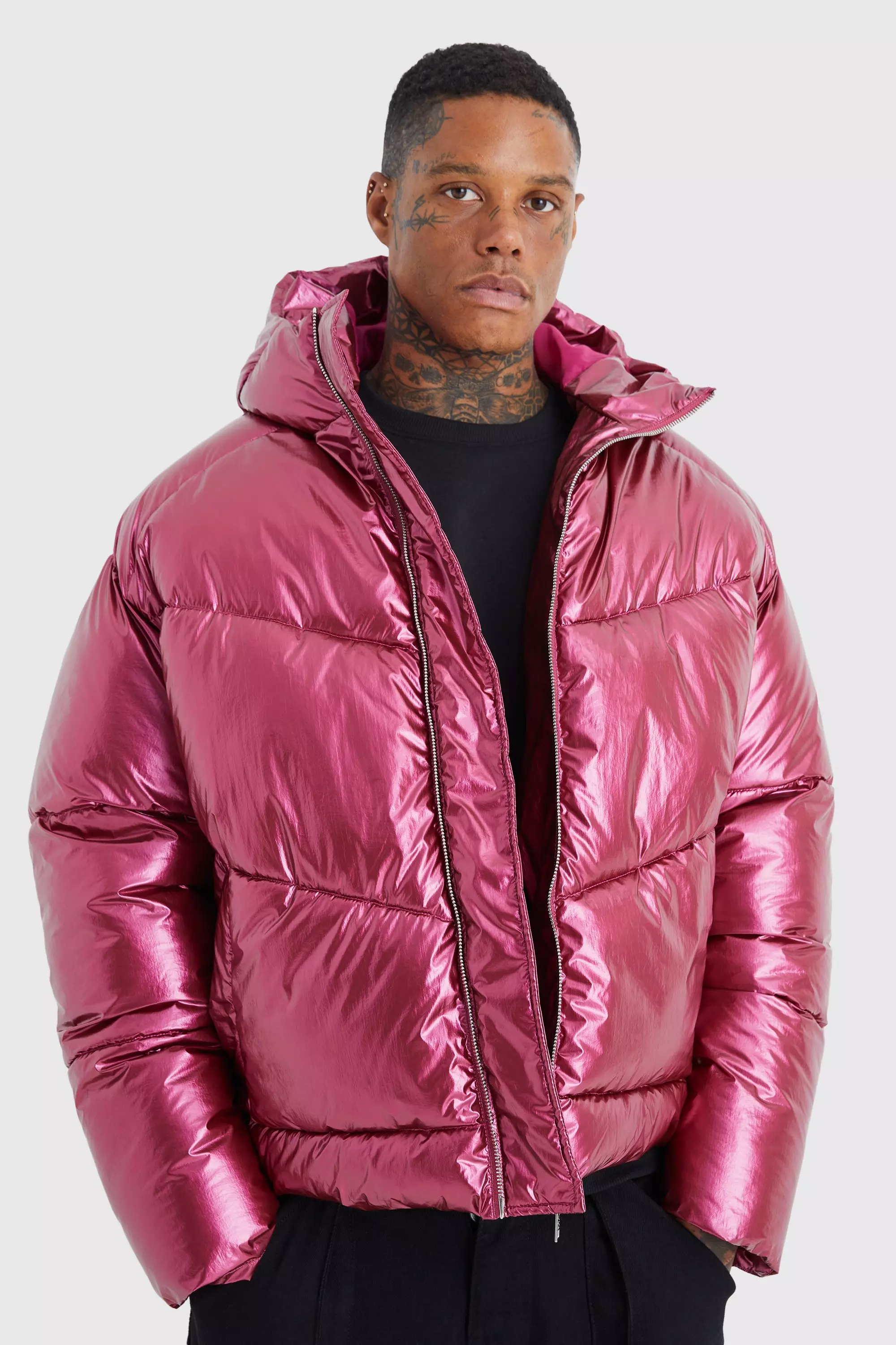 Boohooman puffer jacket on sale