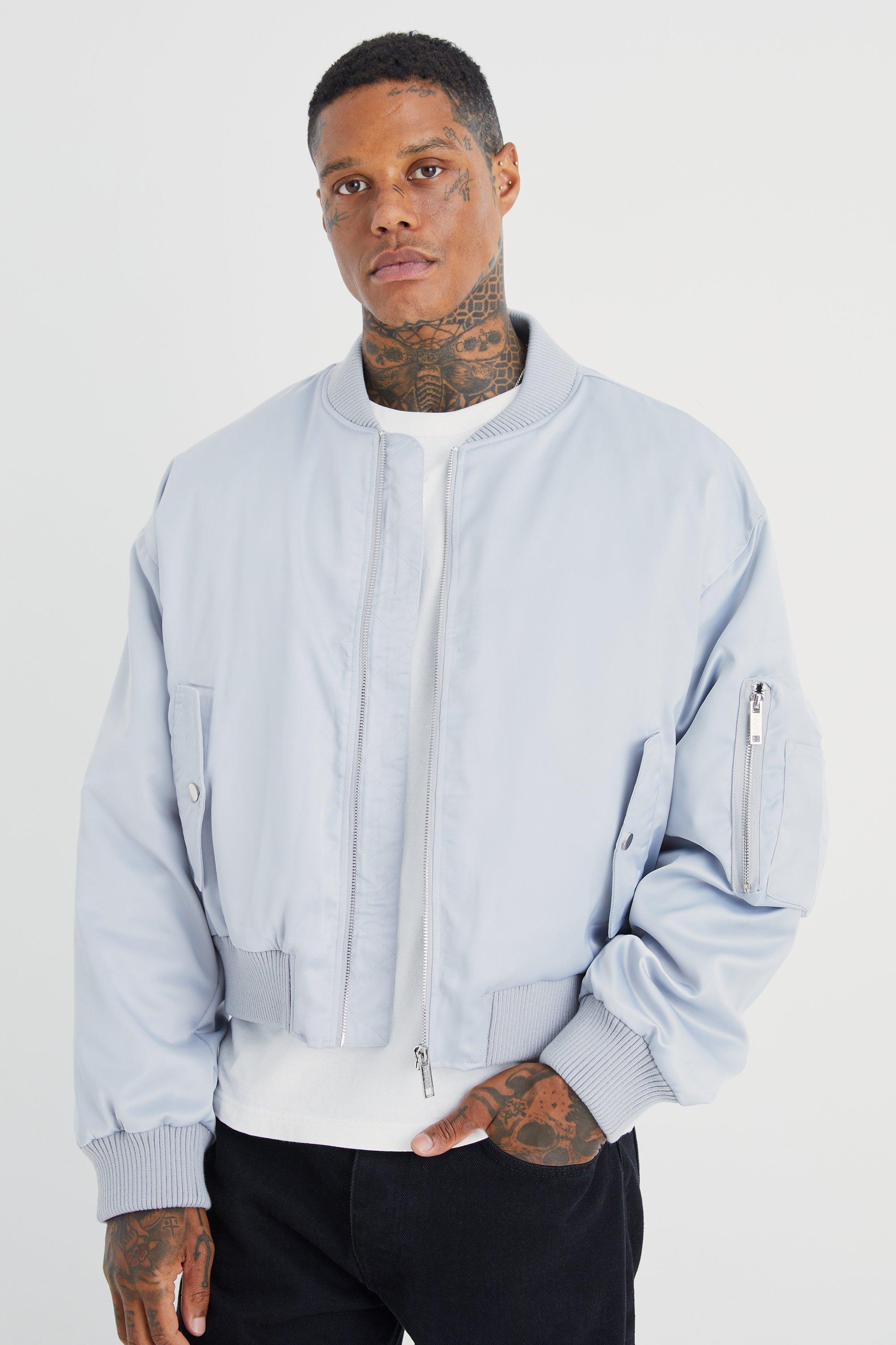 Light blue clearance bomber jacket mens