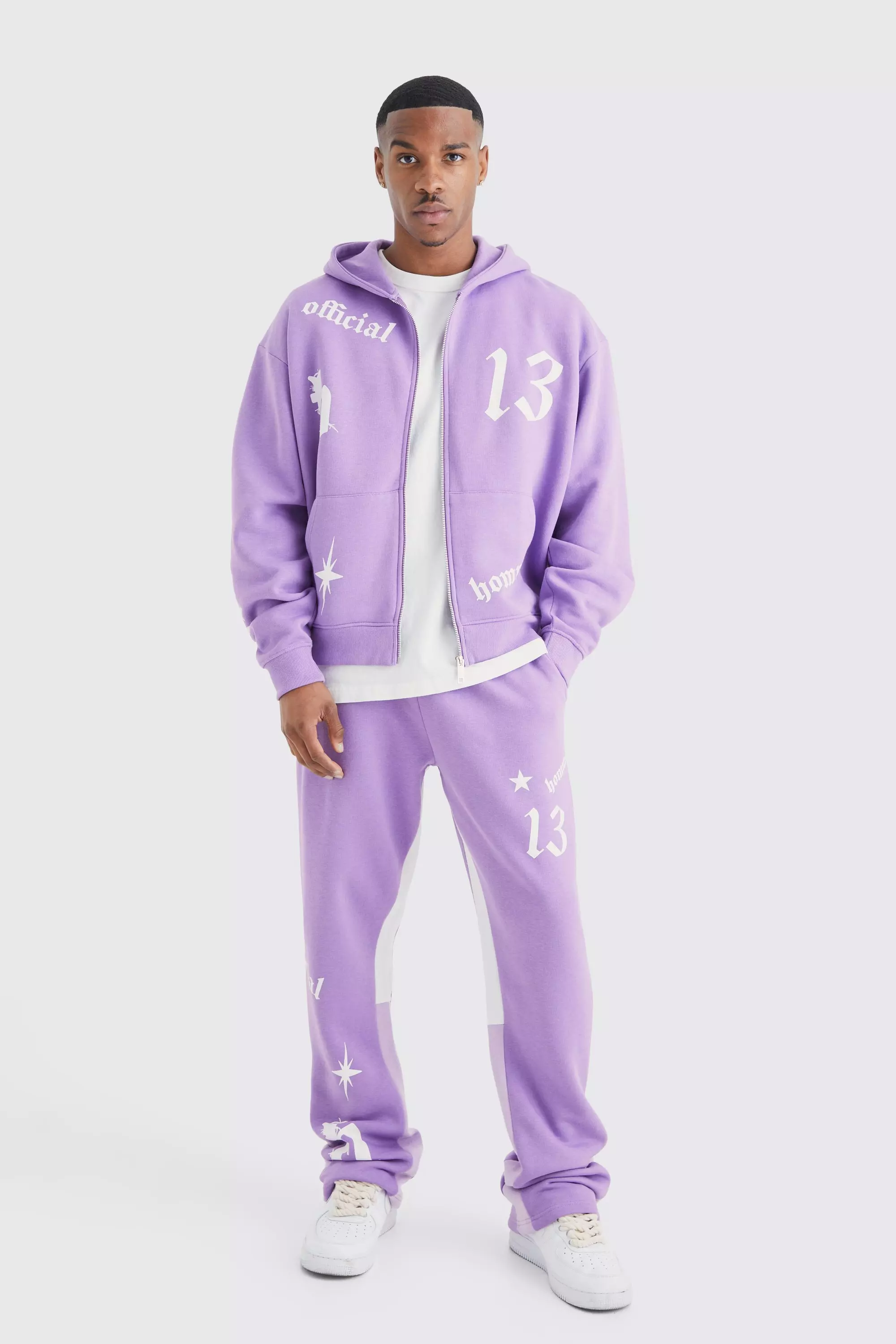 Purple tracksuit hot sale mens