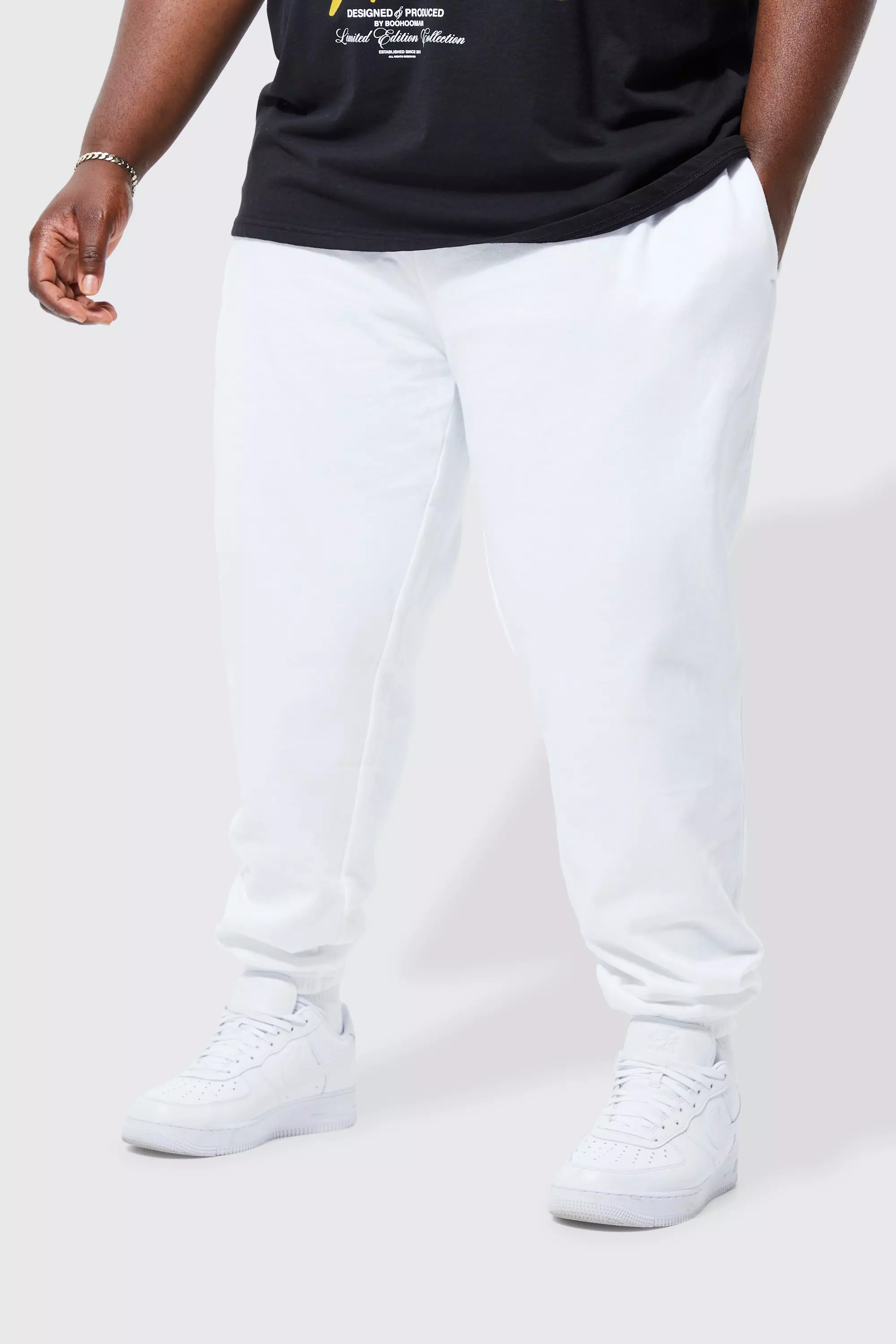 White Plus Basic Sweatpants