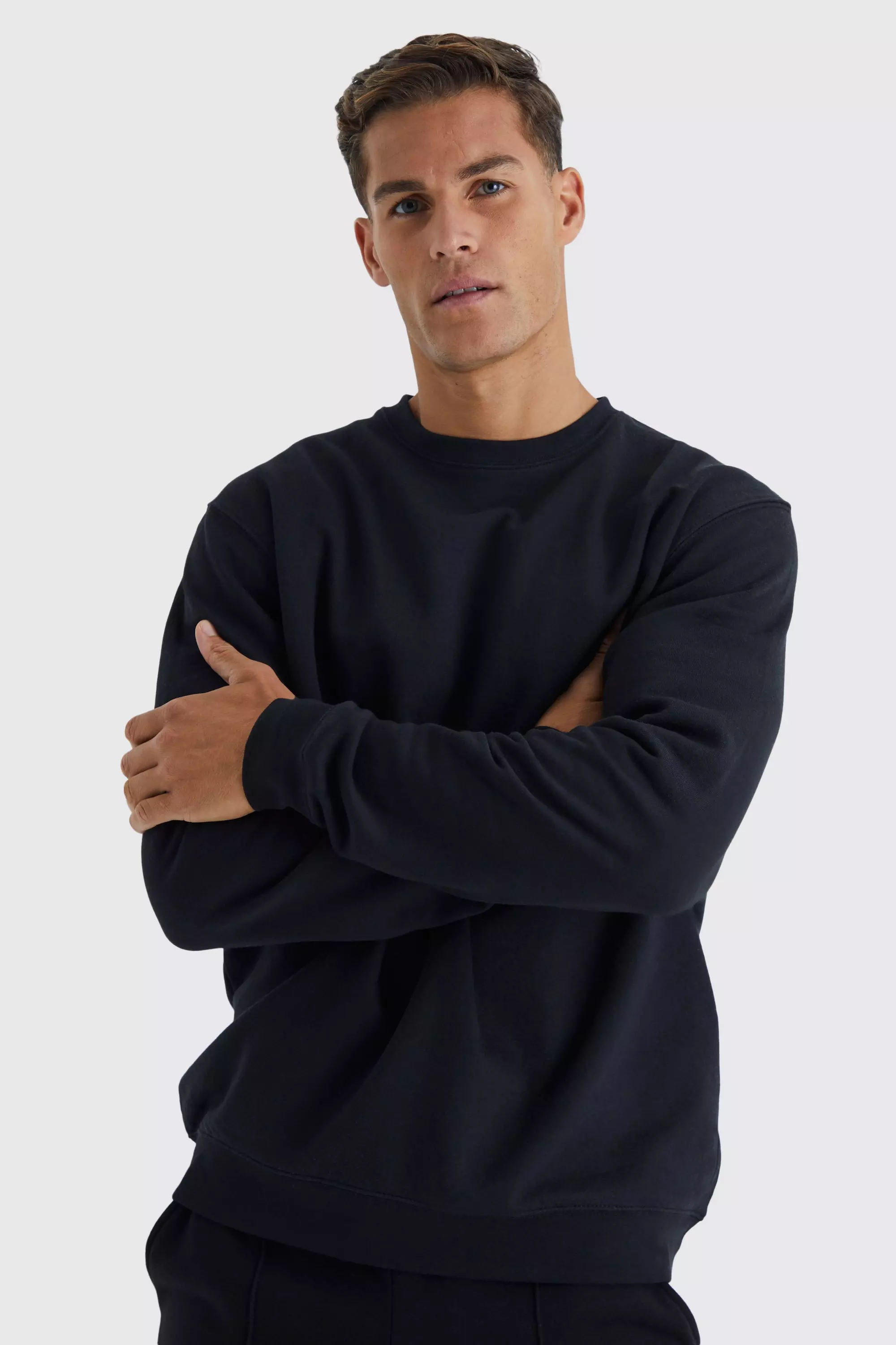 Tall Oversized Basic Sweatshirt Black