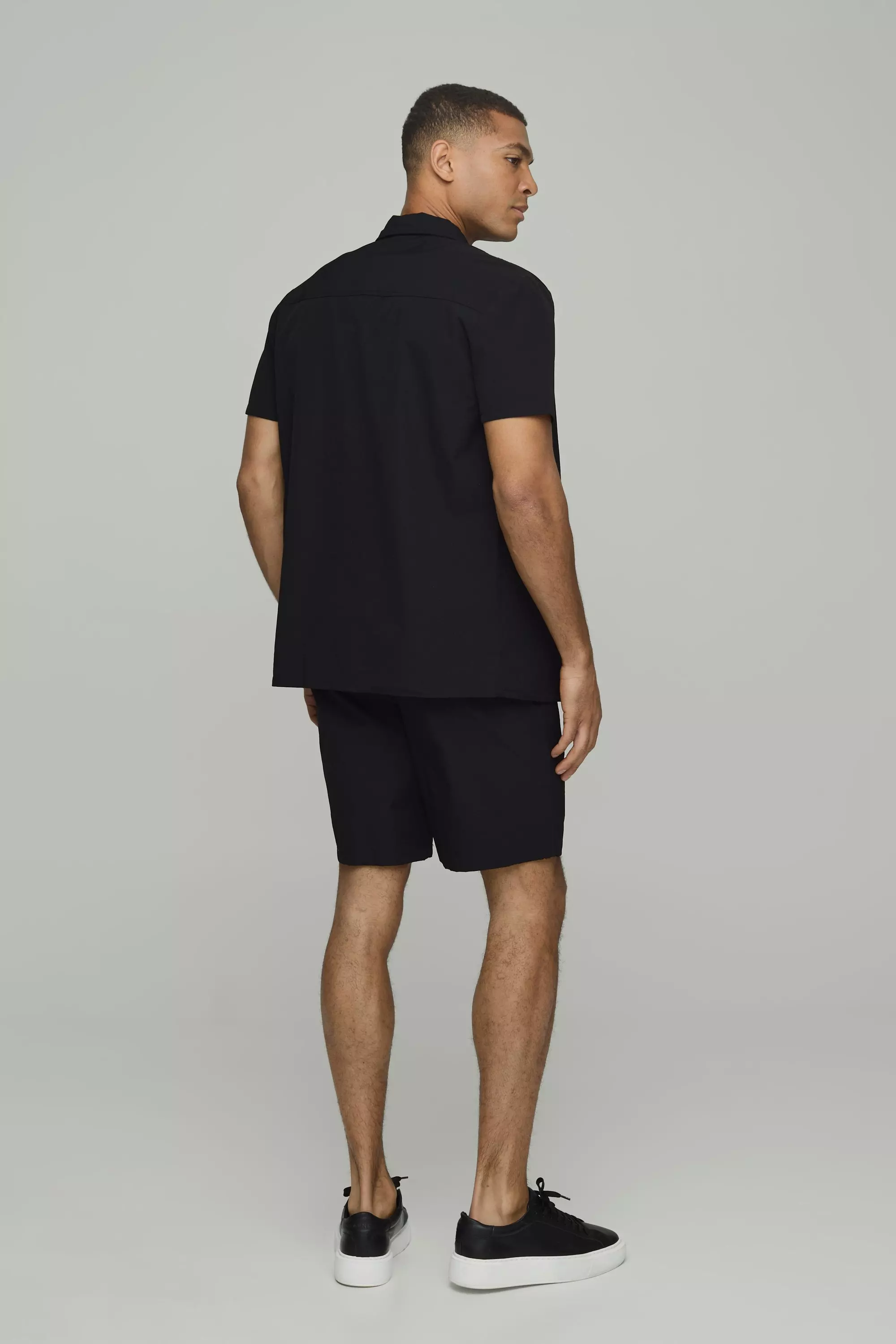Black Technical Stretch Shirt & Short Set alternative image