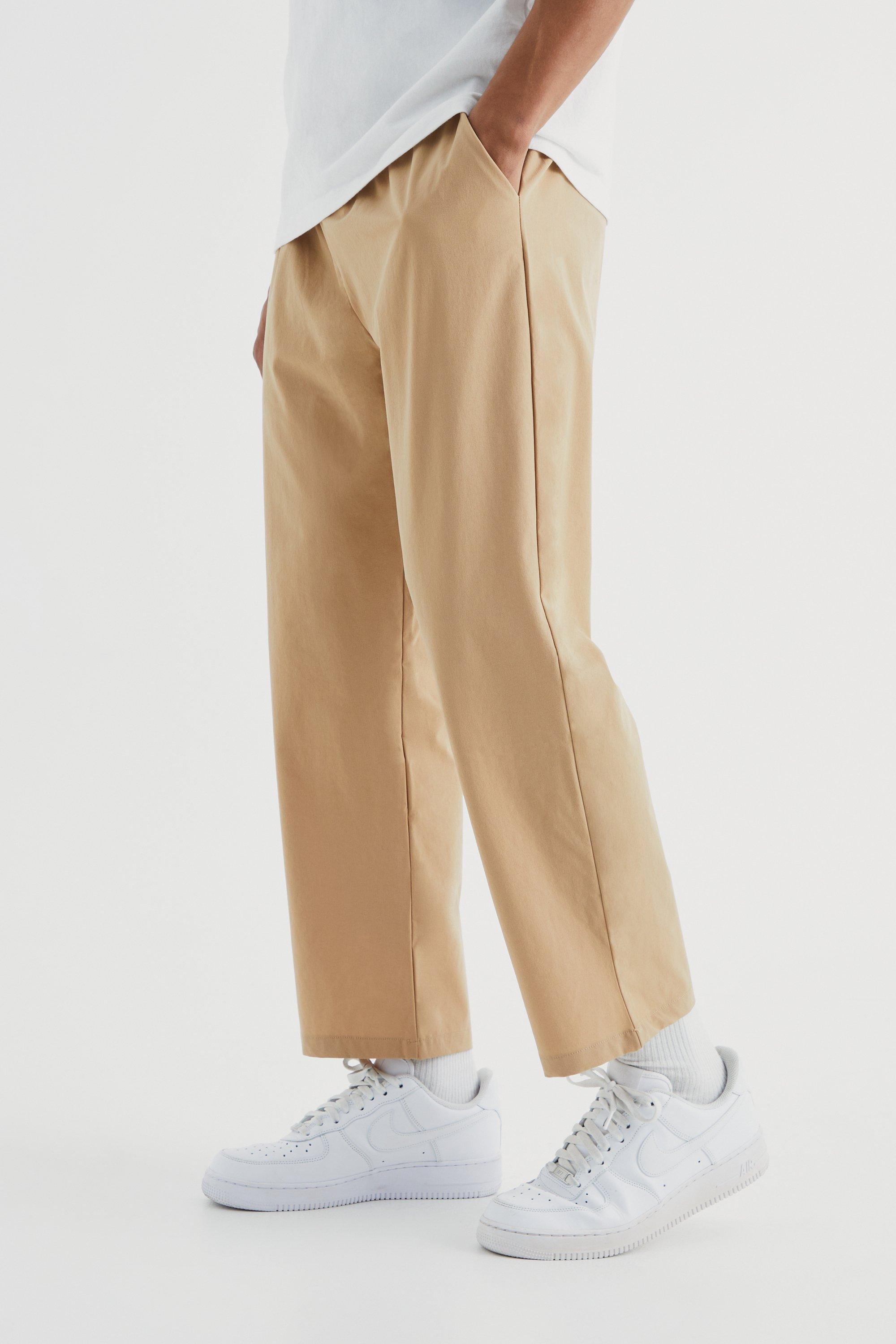 Technical Stretch Cropped Pants boohooMAN USA