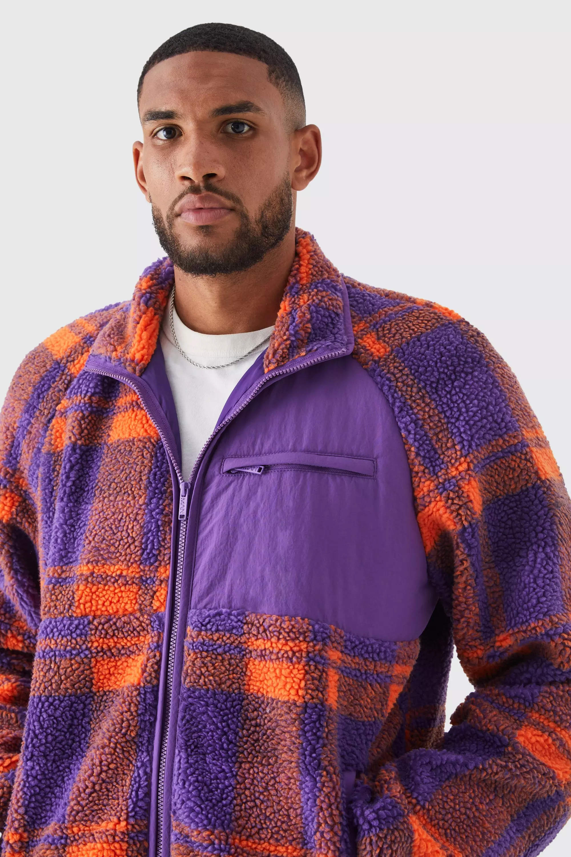 Check borg jacket hotsell