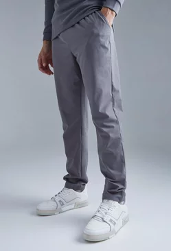 Charcoal Grey Technical Stretch Slim Pants