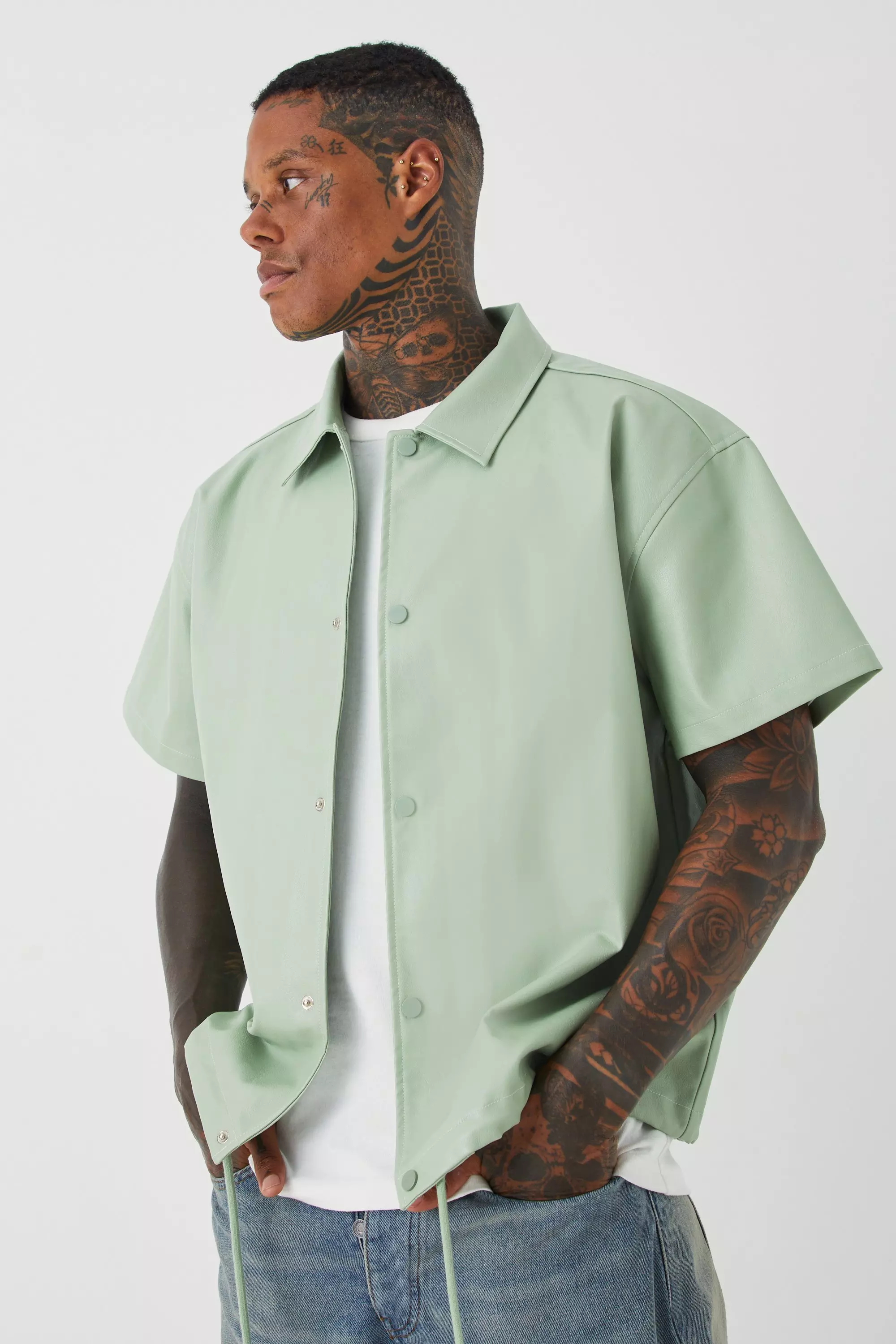 Men's Drop Shoulder Shirts | boohooMAN USA