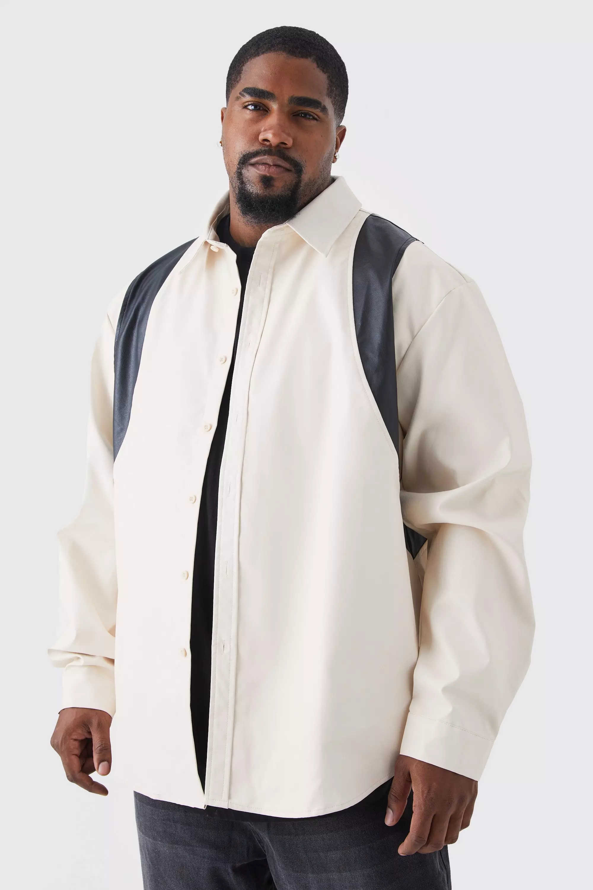 Grande taille - Surchemise à empiècement, Ecru autre image