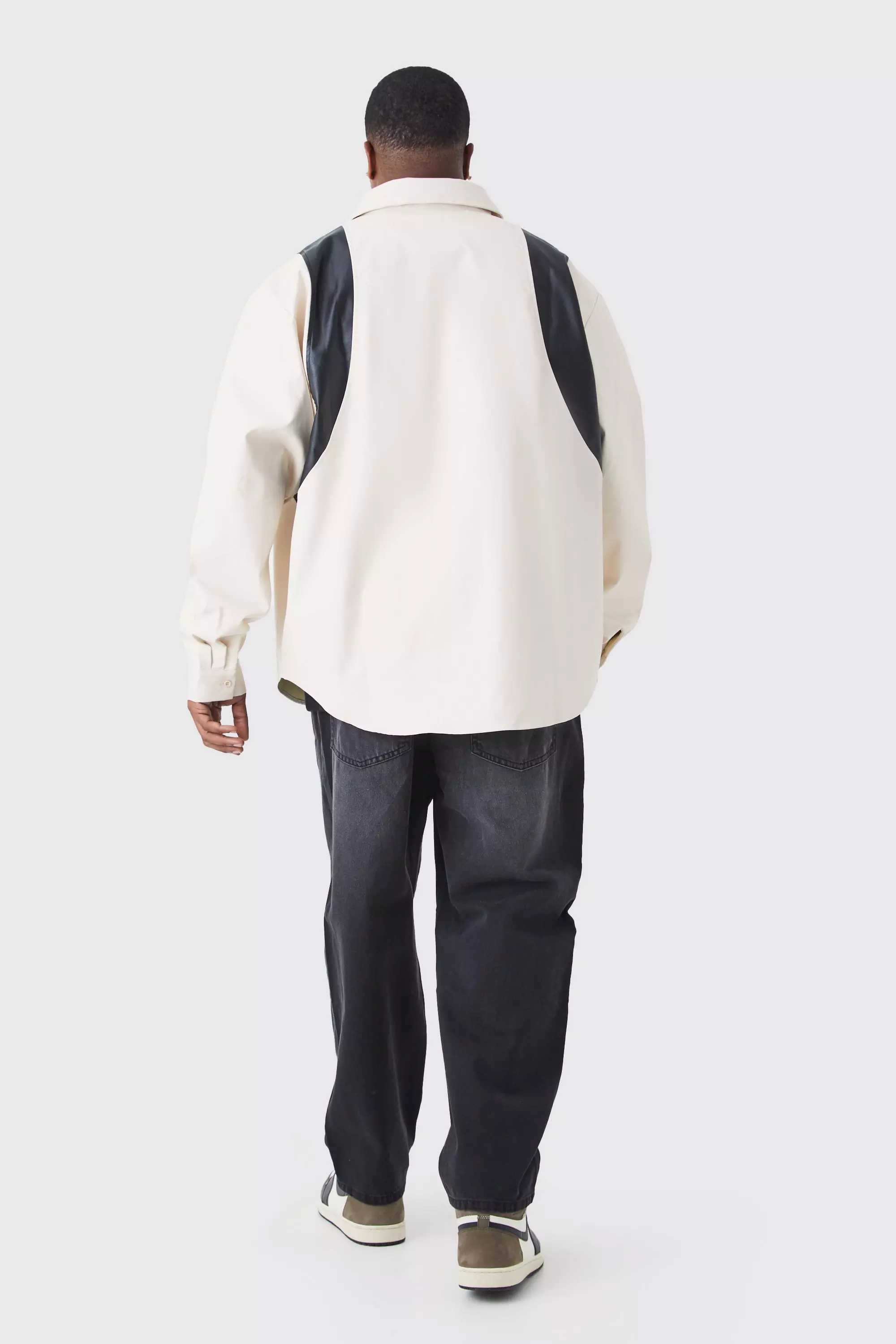 Grande taille - Surchemise à empiècement, Ecru autre image