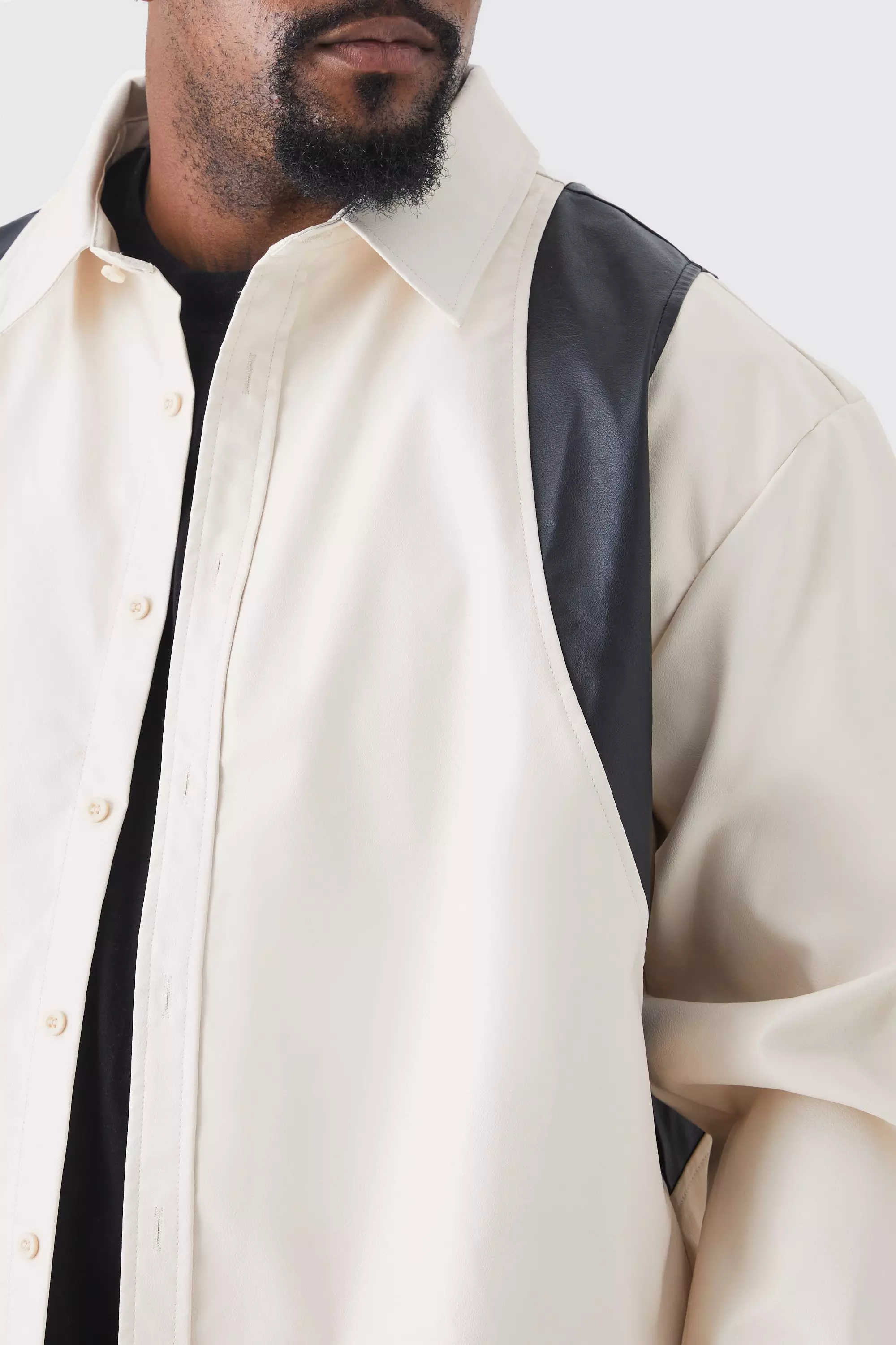 Grande taille - Surchemise à empiècement, Ecru autre image