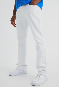 White Slim Rigid Flare Jean