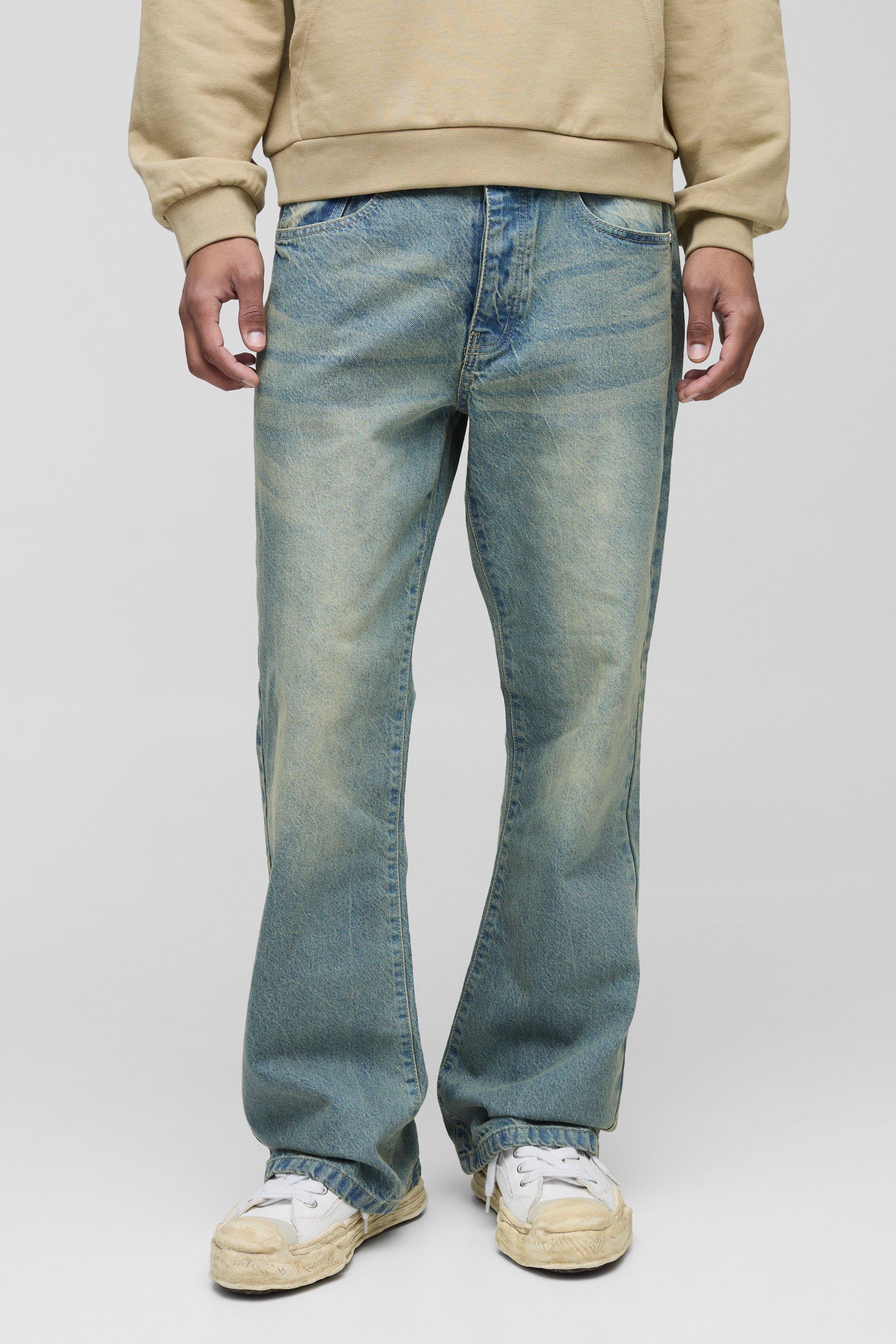 Relaxed Flare Rigid Washed Cargo Jean