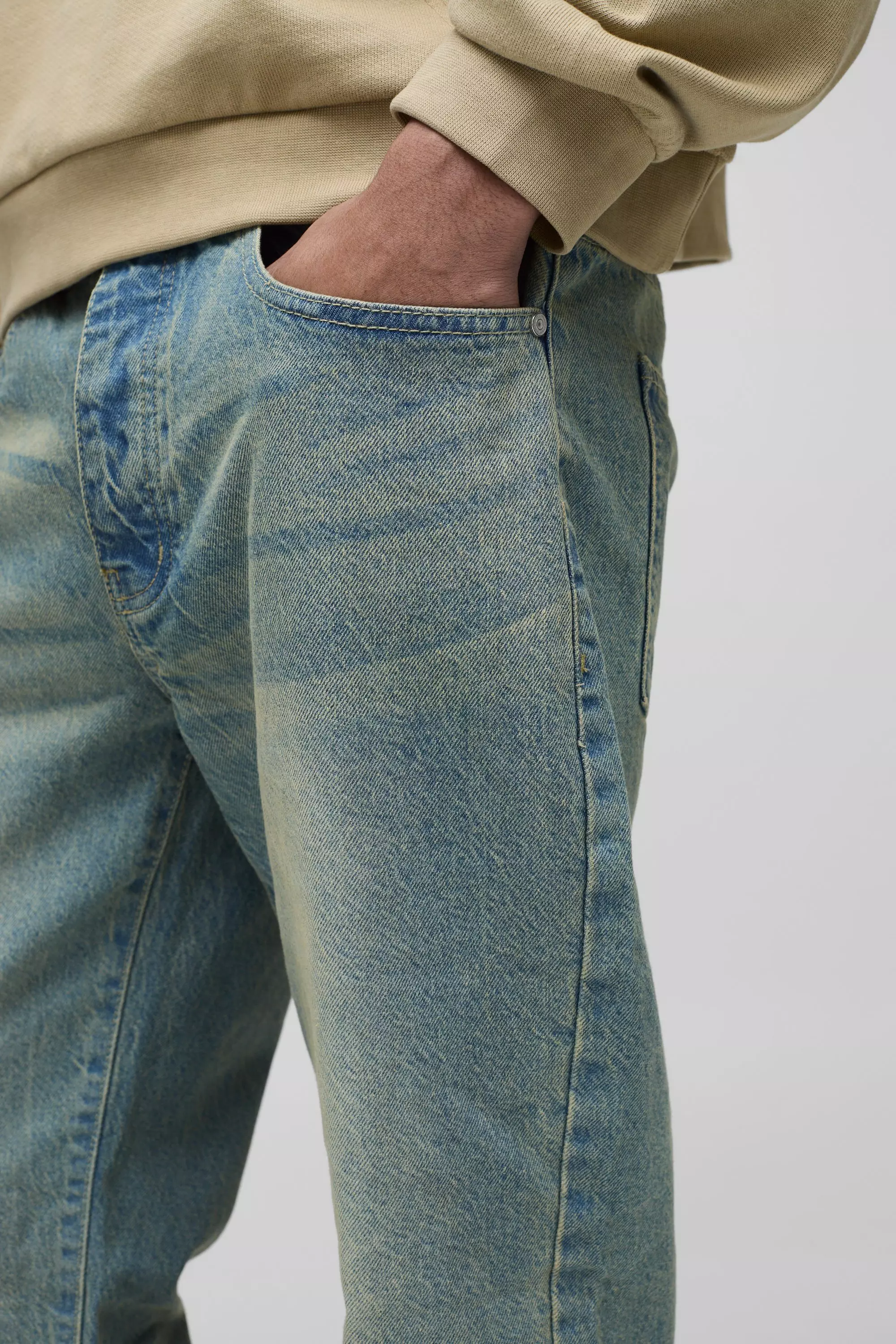 Relaxed Rigid Flare Jean | boohooMAN USA