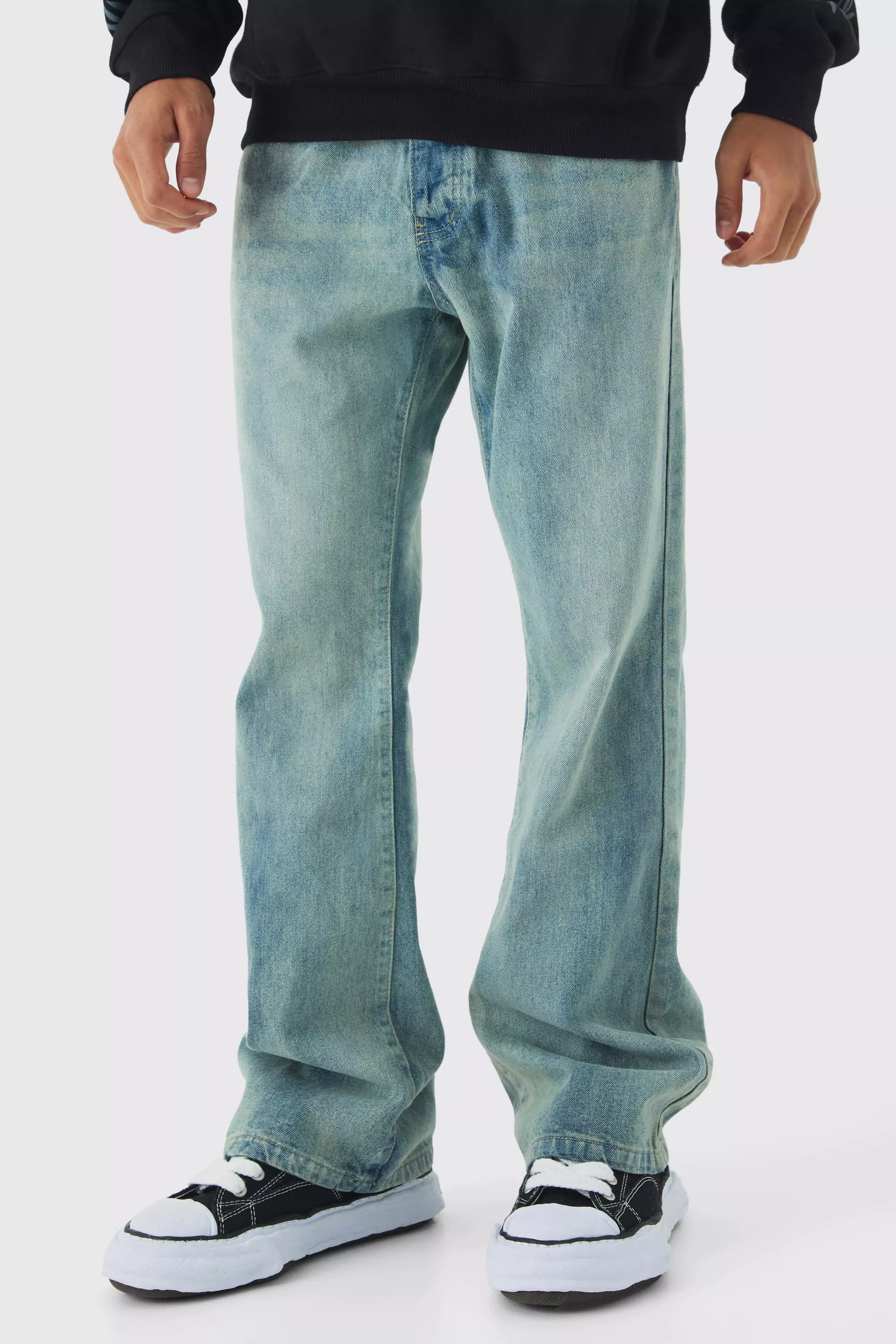 Relaxed Rigid Flare Jean Vintage blue