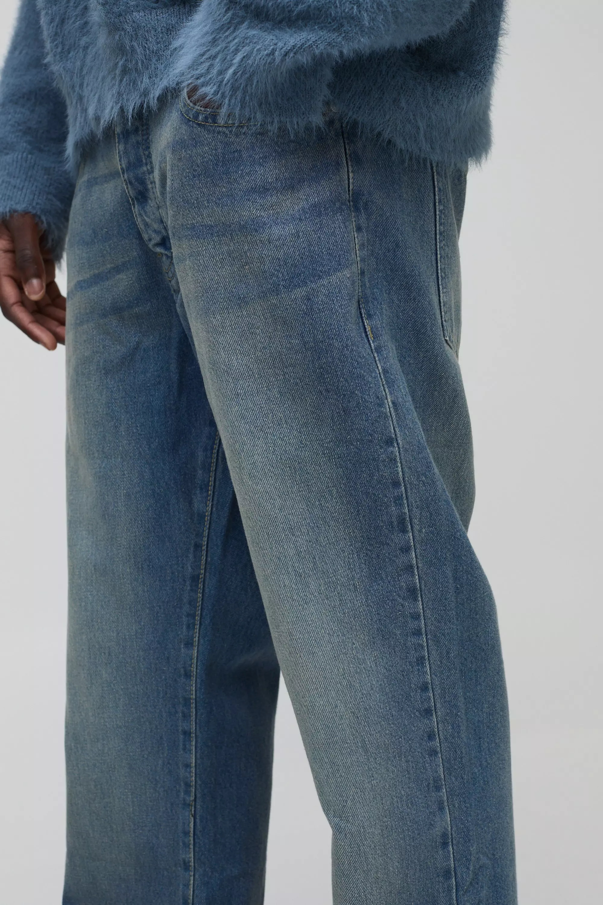 Relaxed Rigid Flare Jean | boohooMAN USA