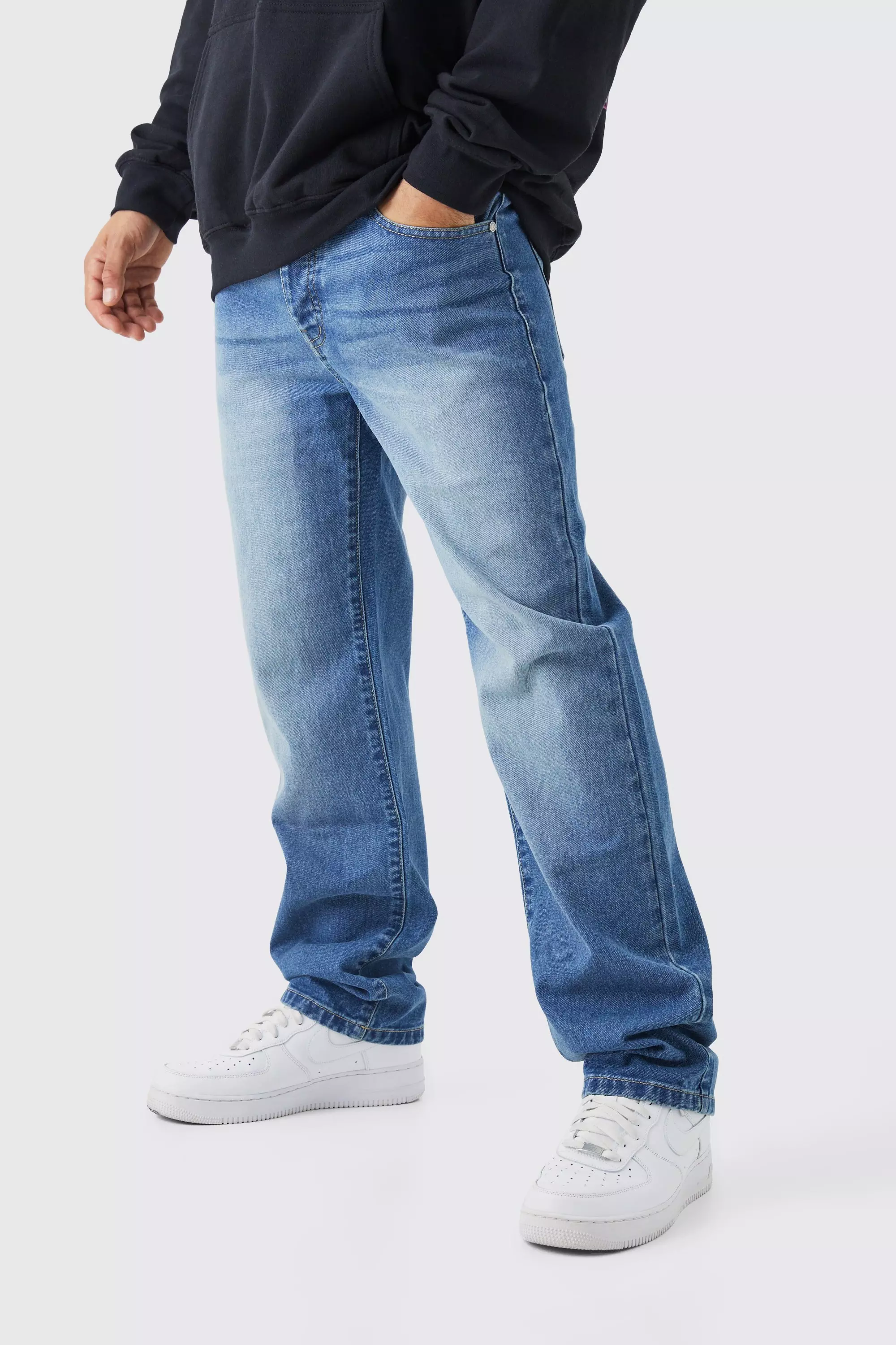 Relaxed Rigid Jean Mid blue